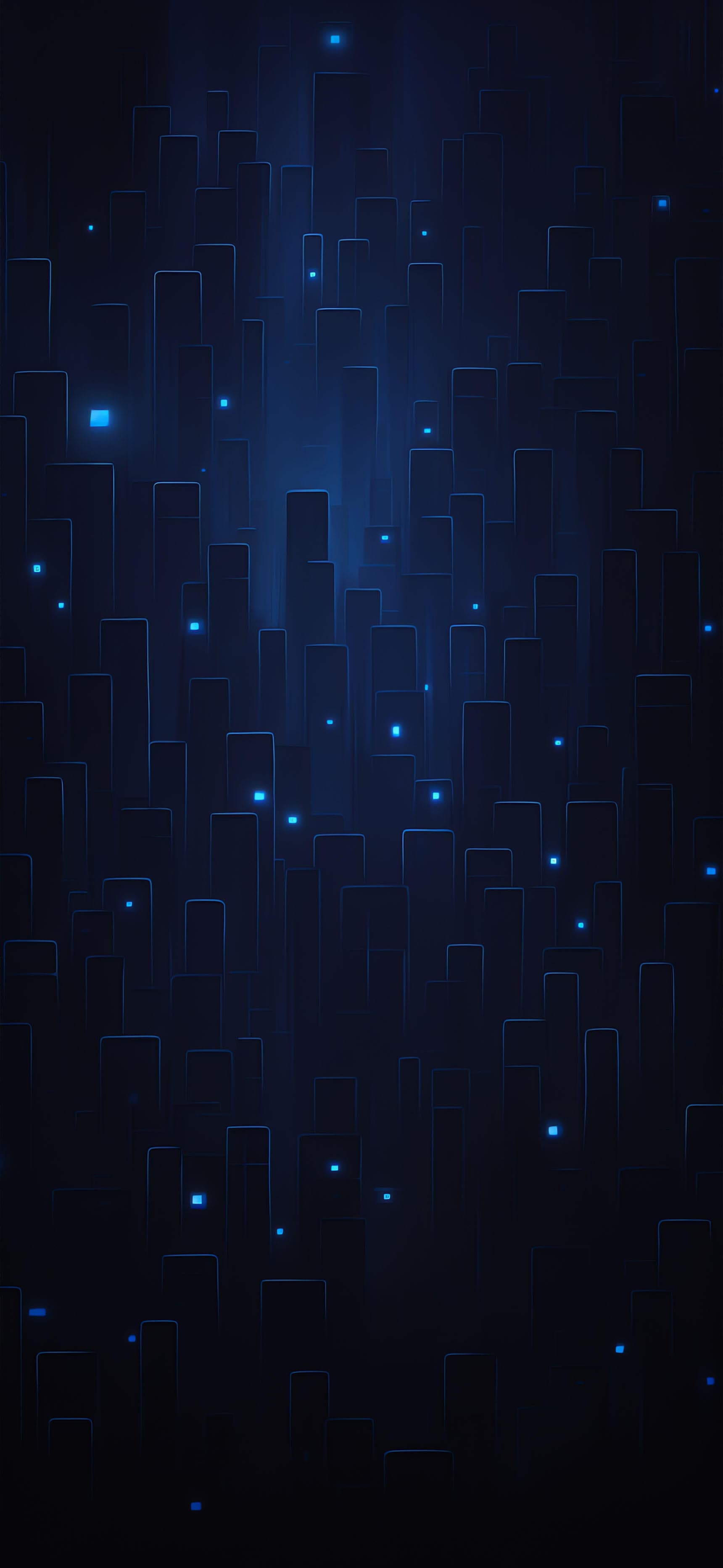 Dark Cityscape Blocks - free phone wallpaper