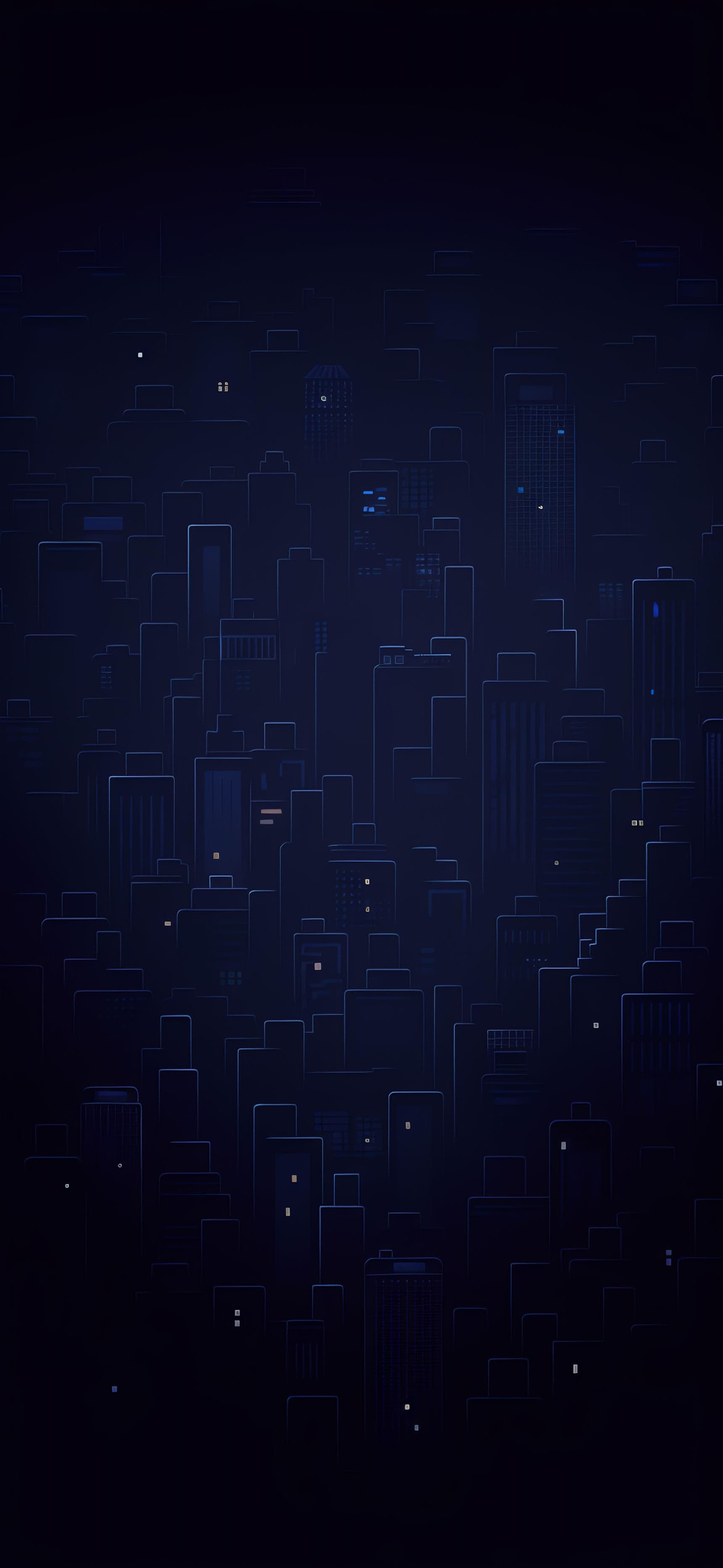 Dark Cityscape Lines - free phone wallpaper