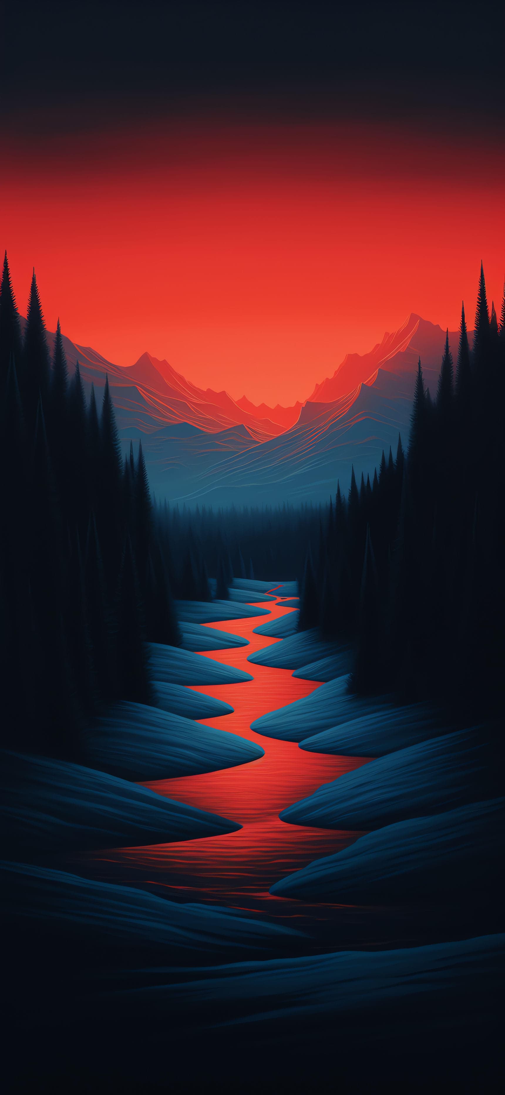 Crimson River - free phone wallpaper
