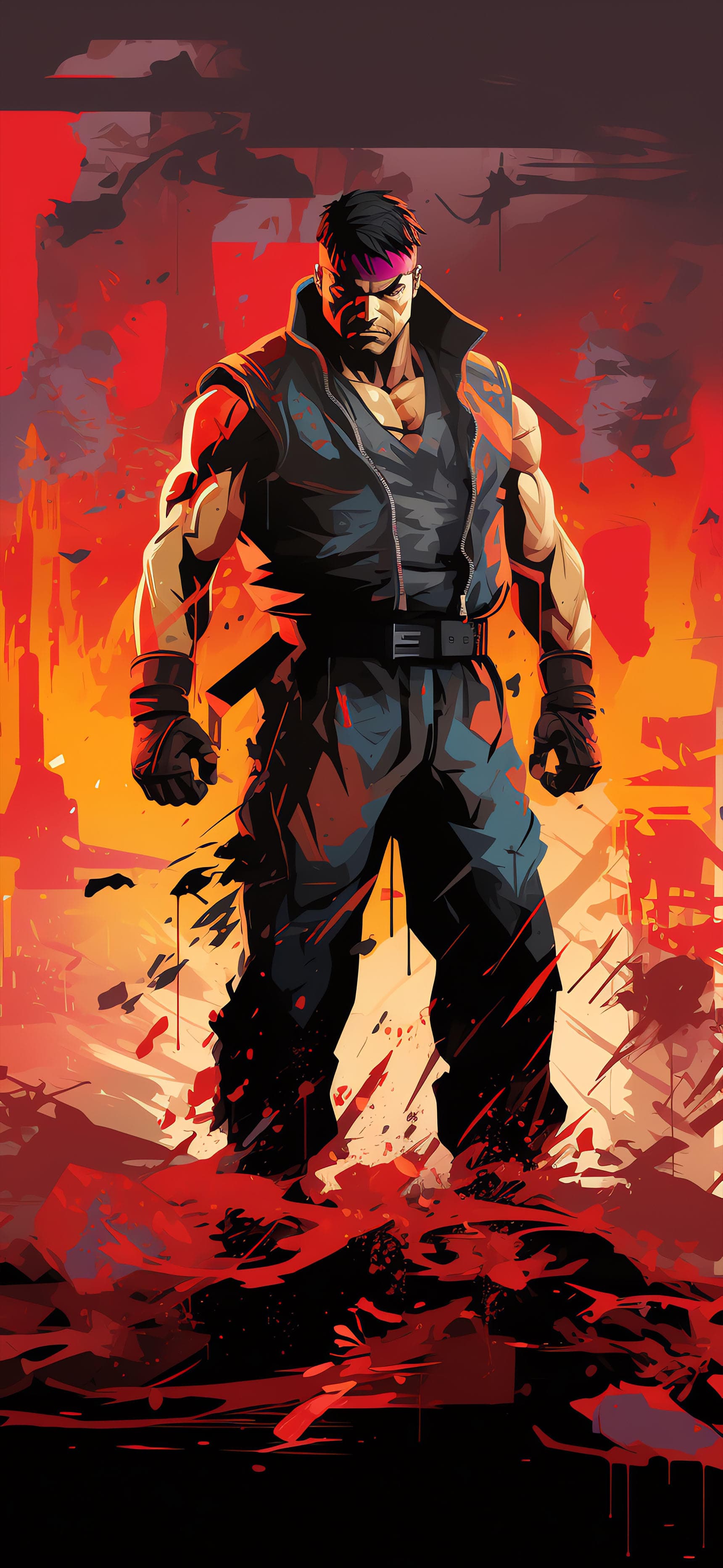 Fighter Stance - free phone wallpaper