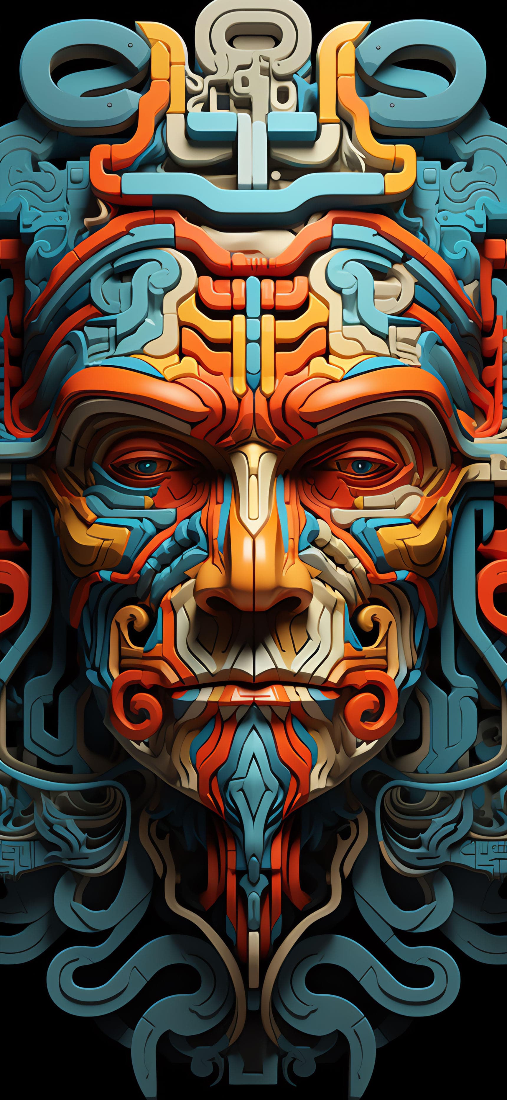 Aztec Deity - free phone wallpaper