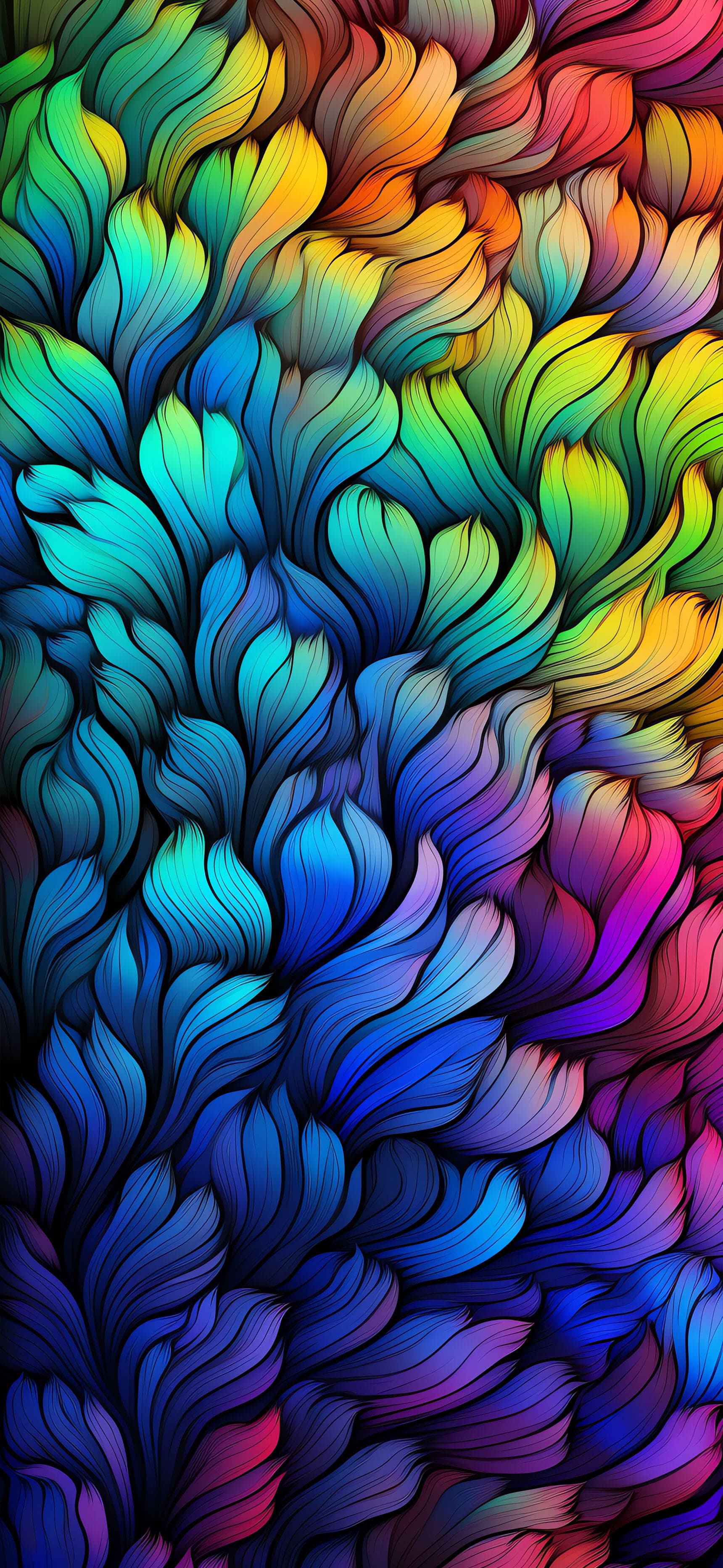 Vibrant Swirls - free phone wallpaper