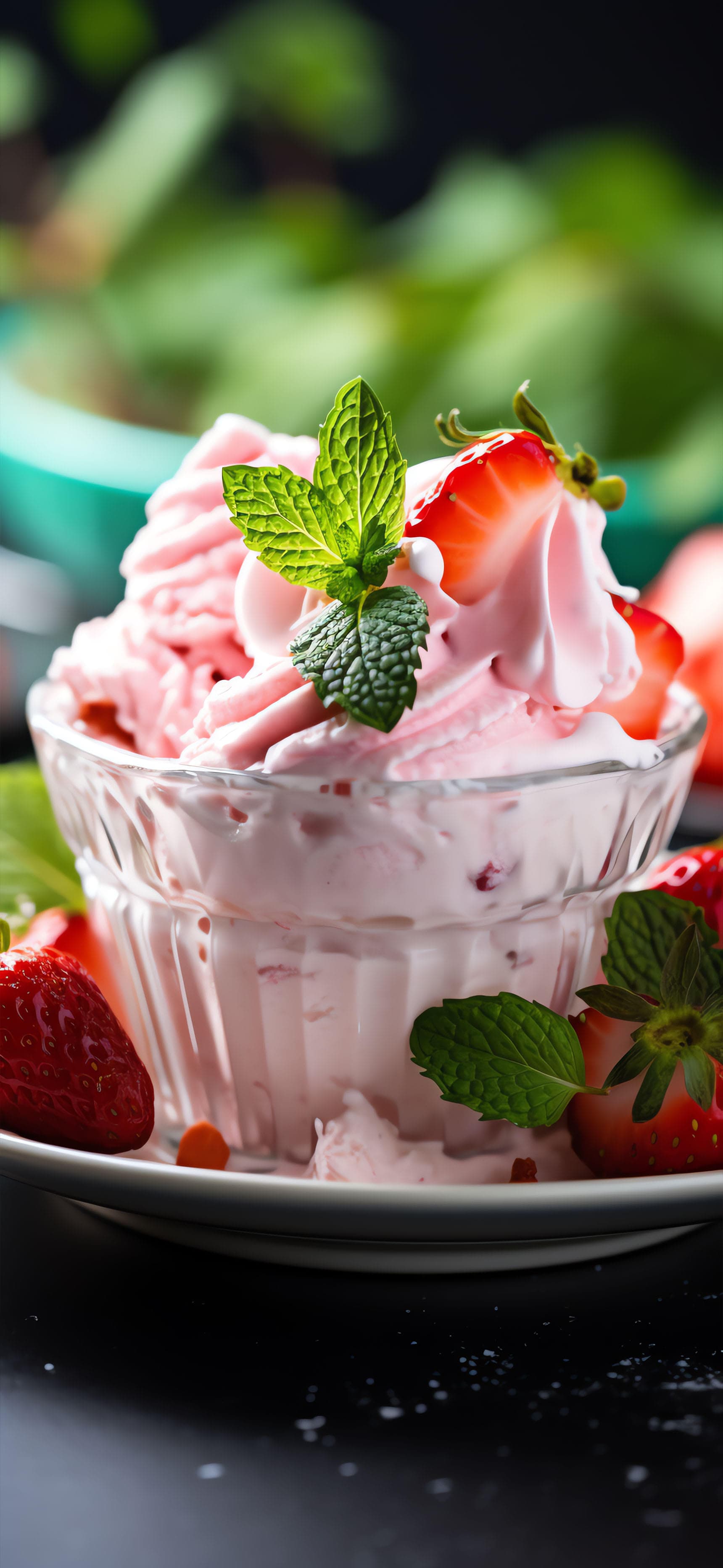 Strawberry Icecream - free phone wallpaper