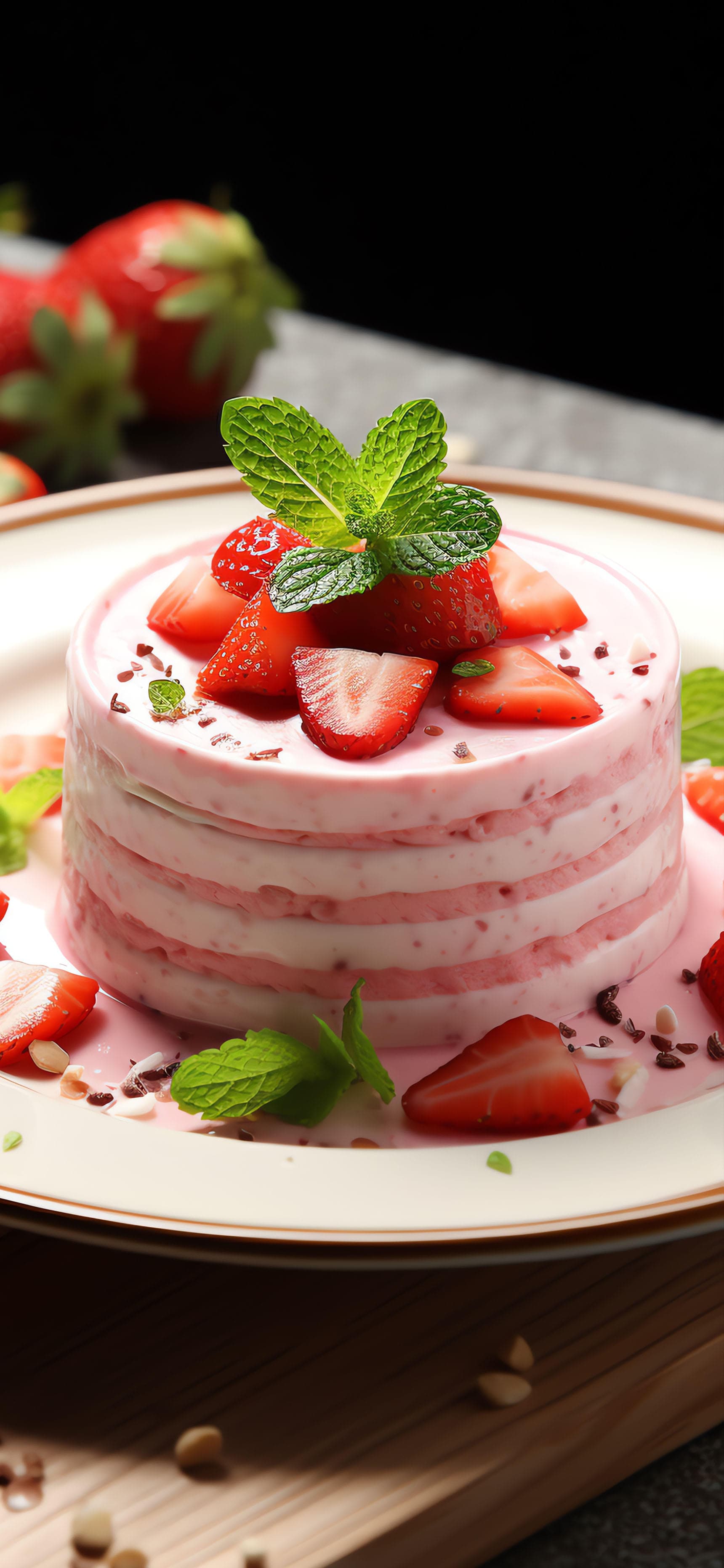 Strawberry Delight - free phone wallpaper