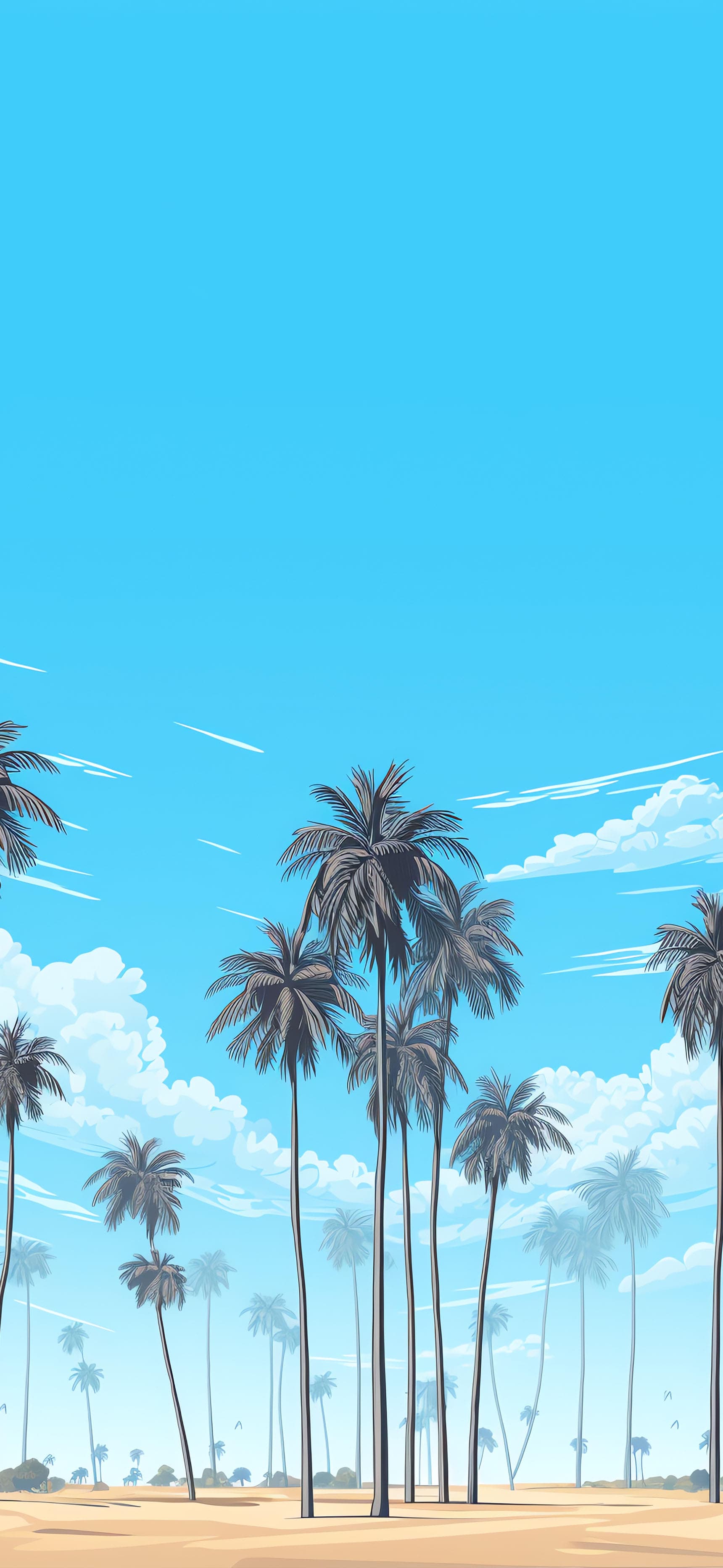 Palm Sky Serenity - free phone wallpaper