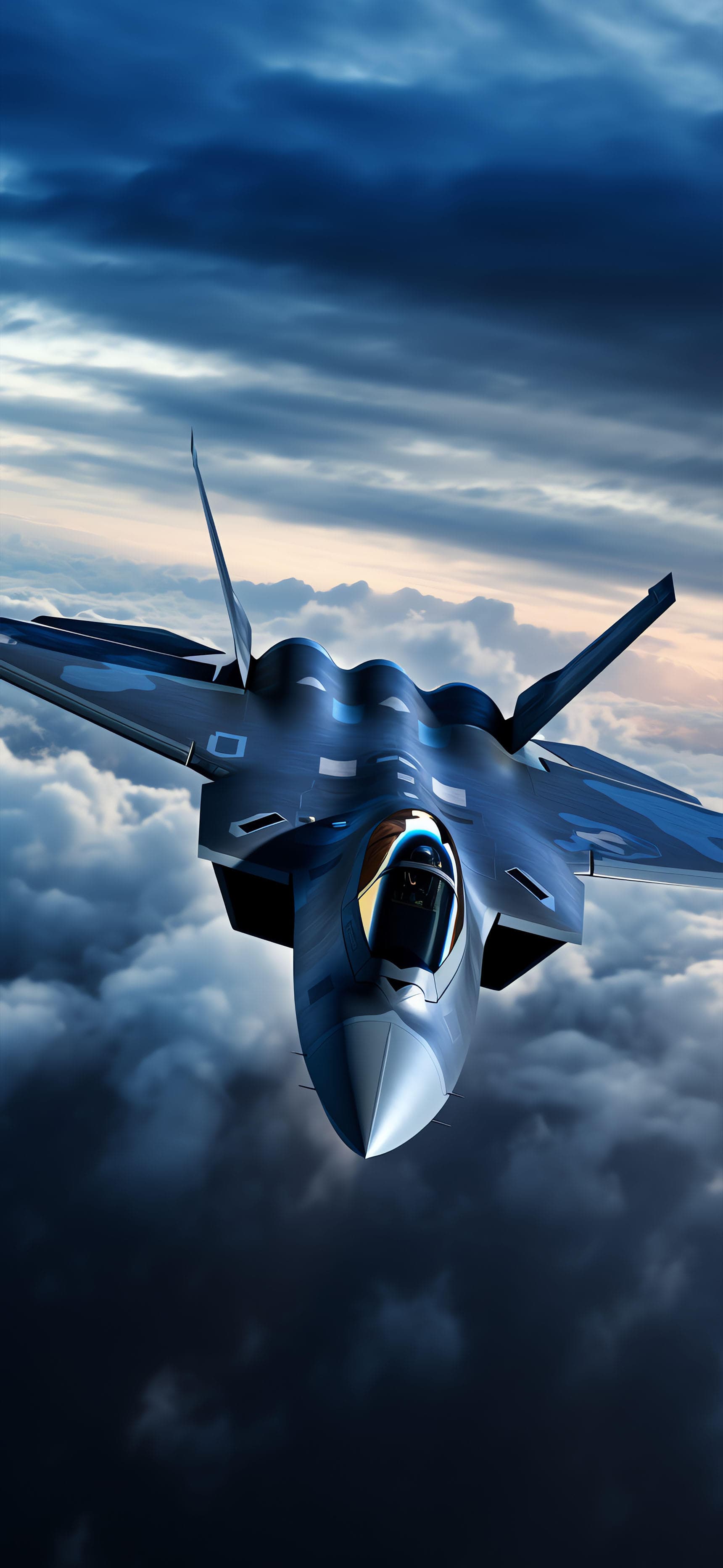 Fighter Jet Clouds - free phone wallpaper