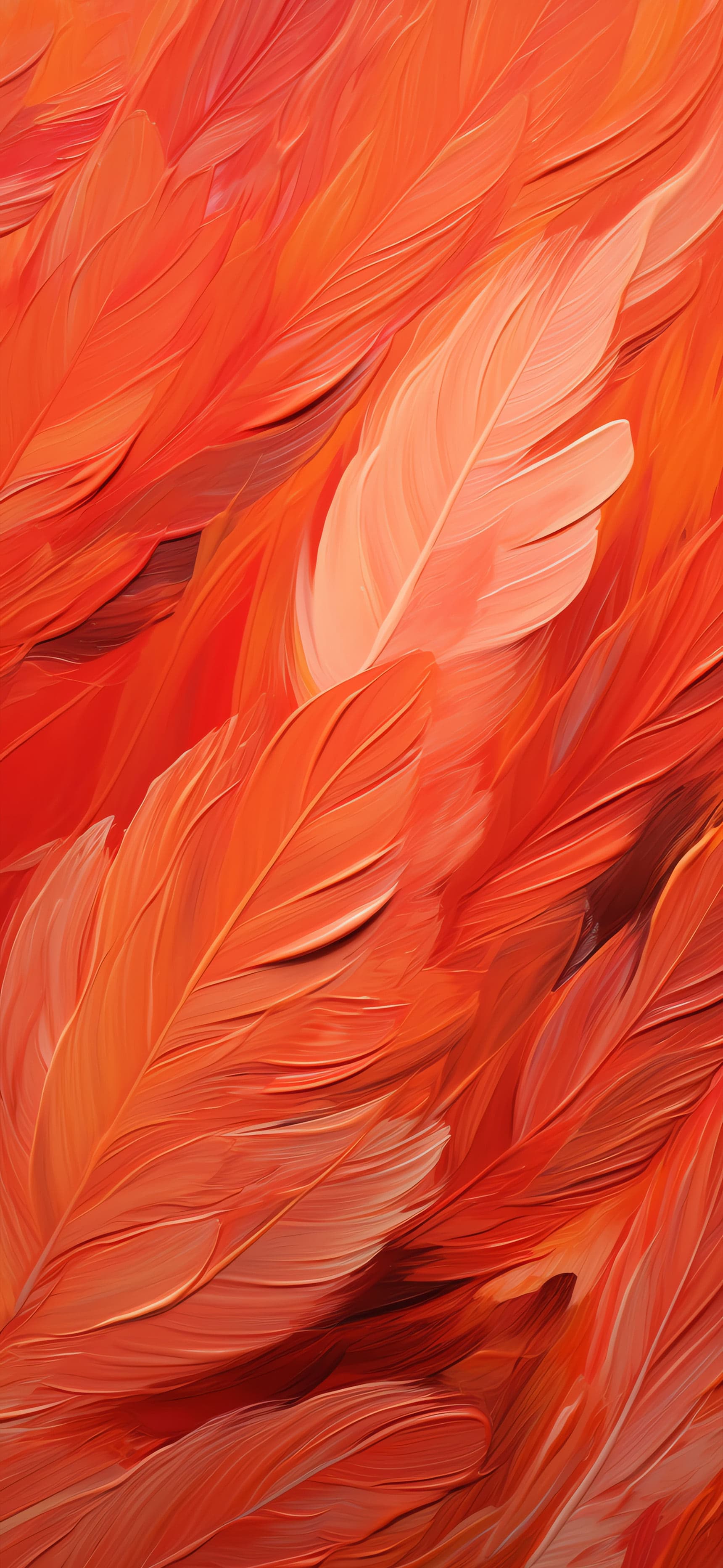 Crimson Feather Cascade - free phone wallpaper