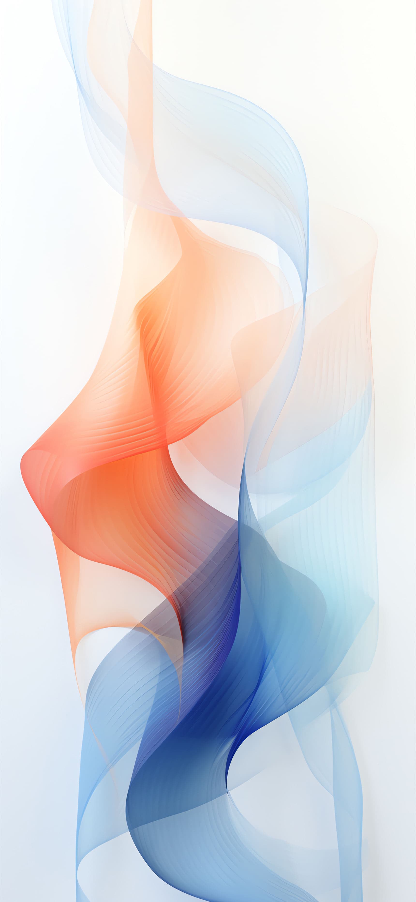 Wavy Color Ribbons - free phone wallpaper