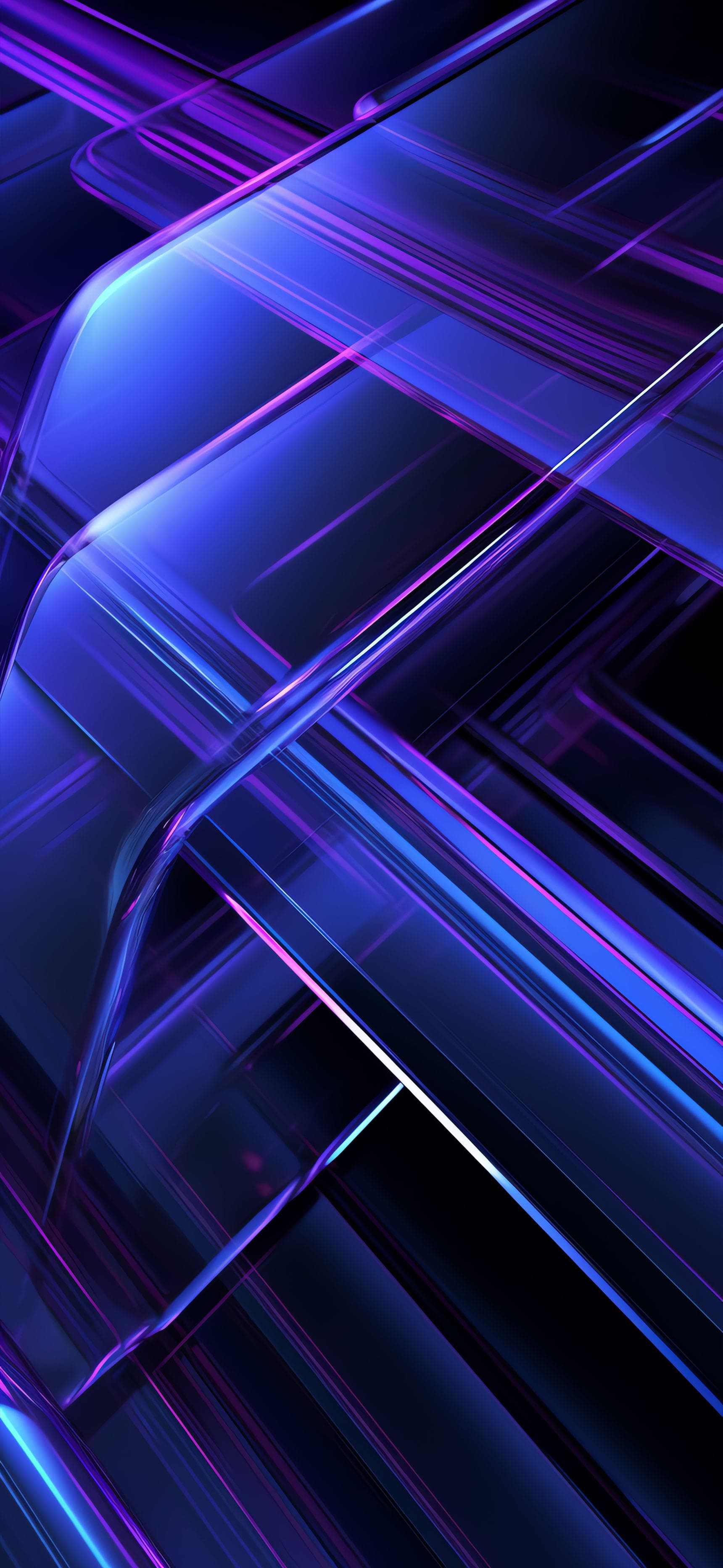 Abstract Blue Curves - free phone wallpaper