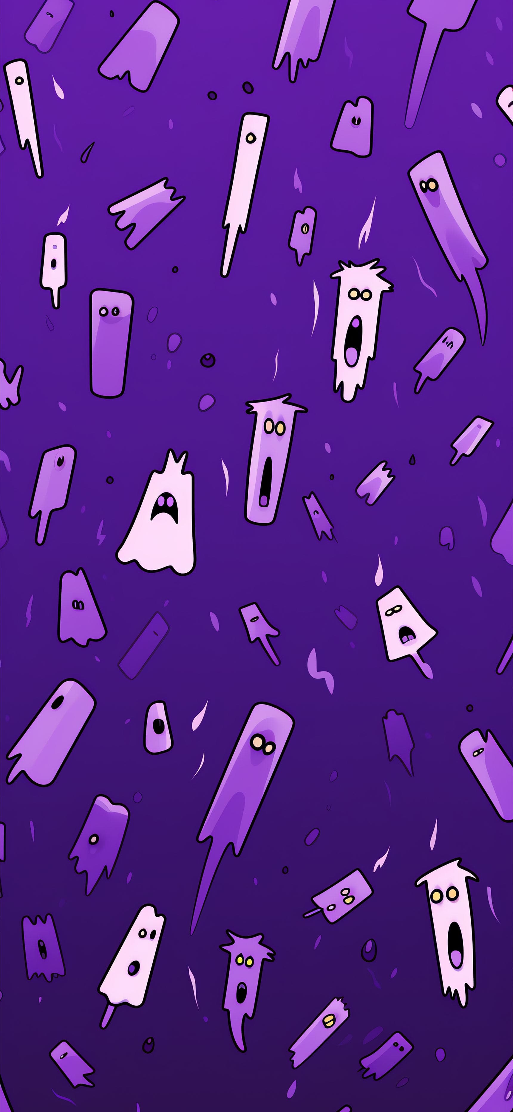 Floating Ghost Pattern - free phone wallpaper