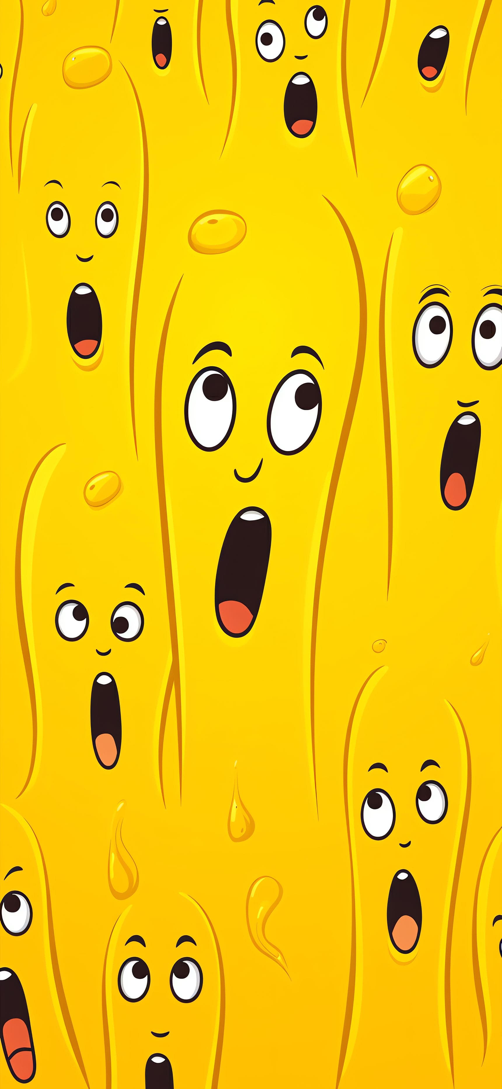 Screaming Yellow Faces - free phone wallpaper