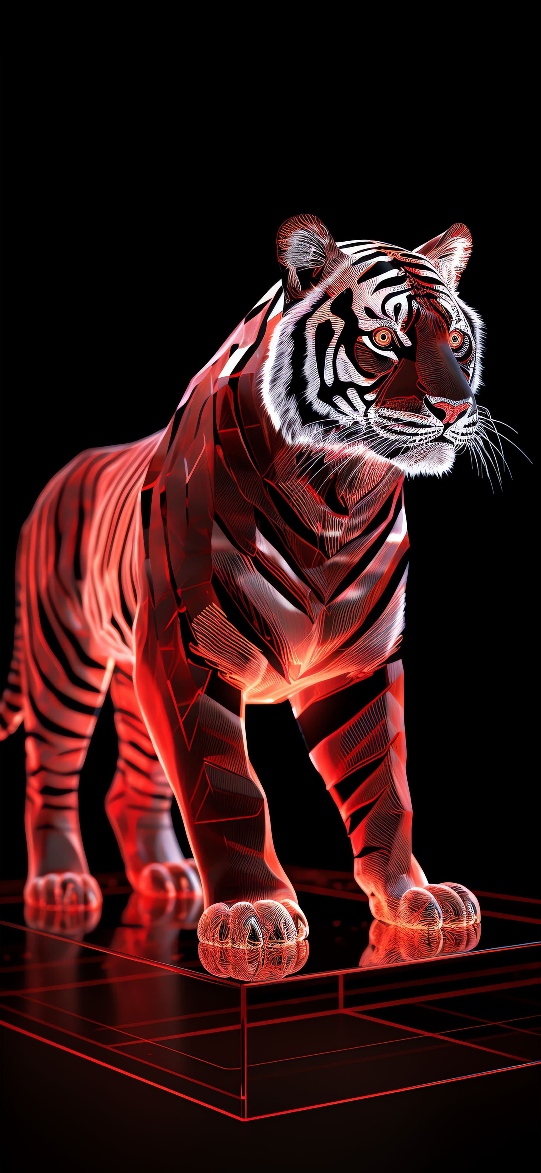 Cybernetic Tiger - free phone wallpaper