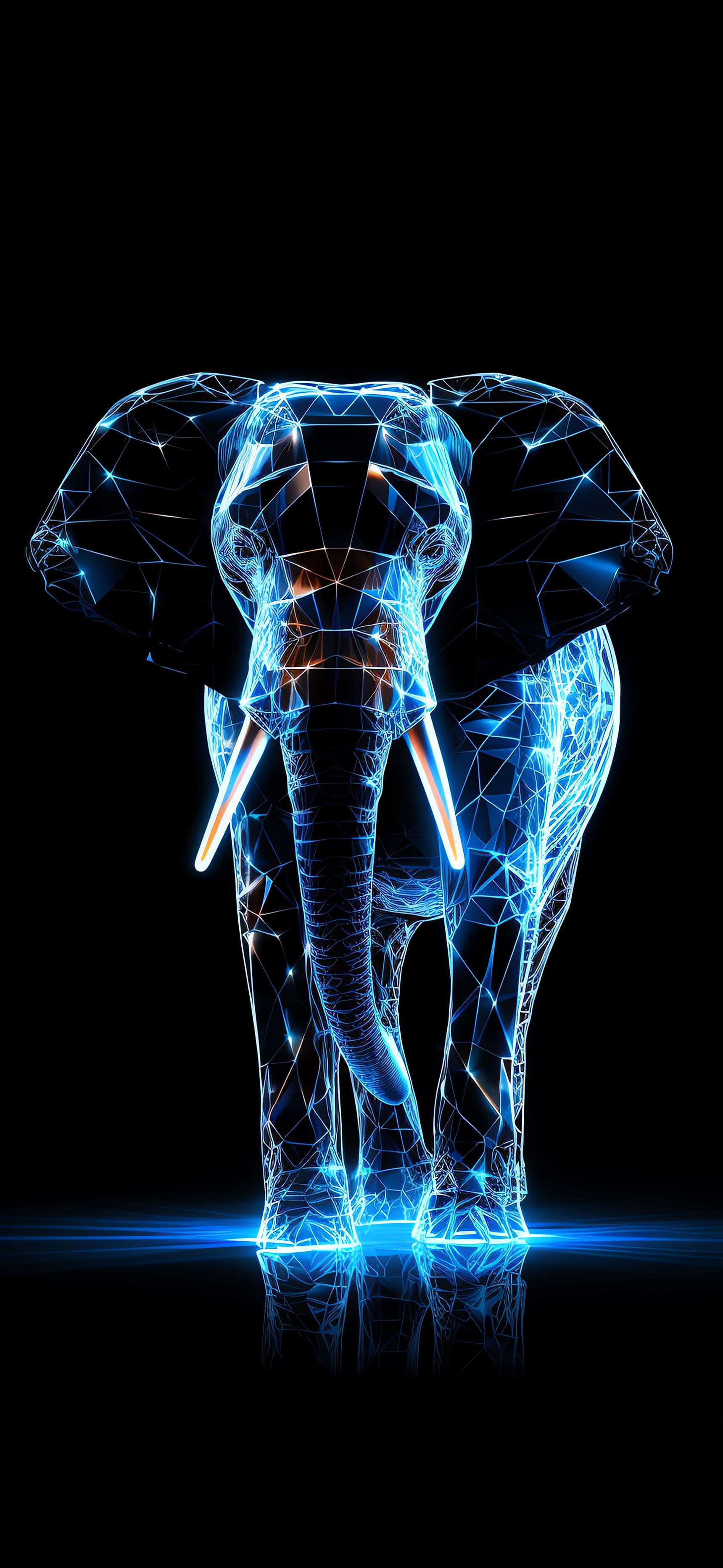 Electric Elephant Design - free phone wallpaper