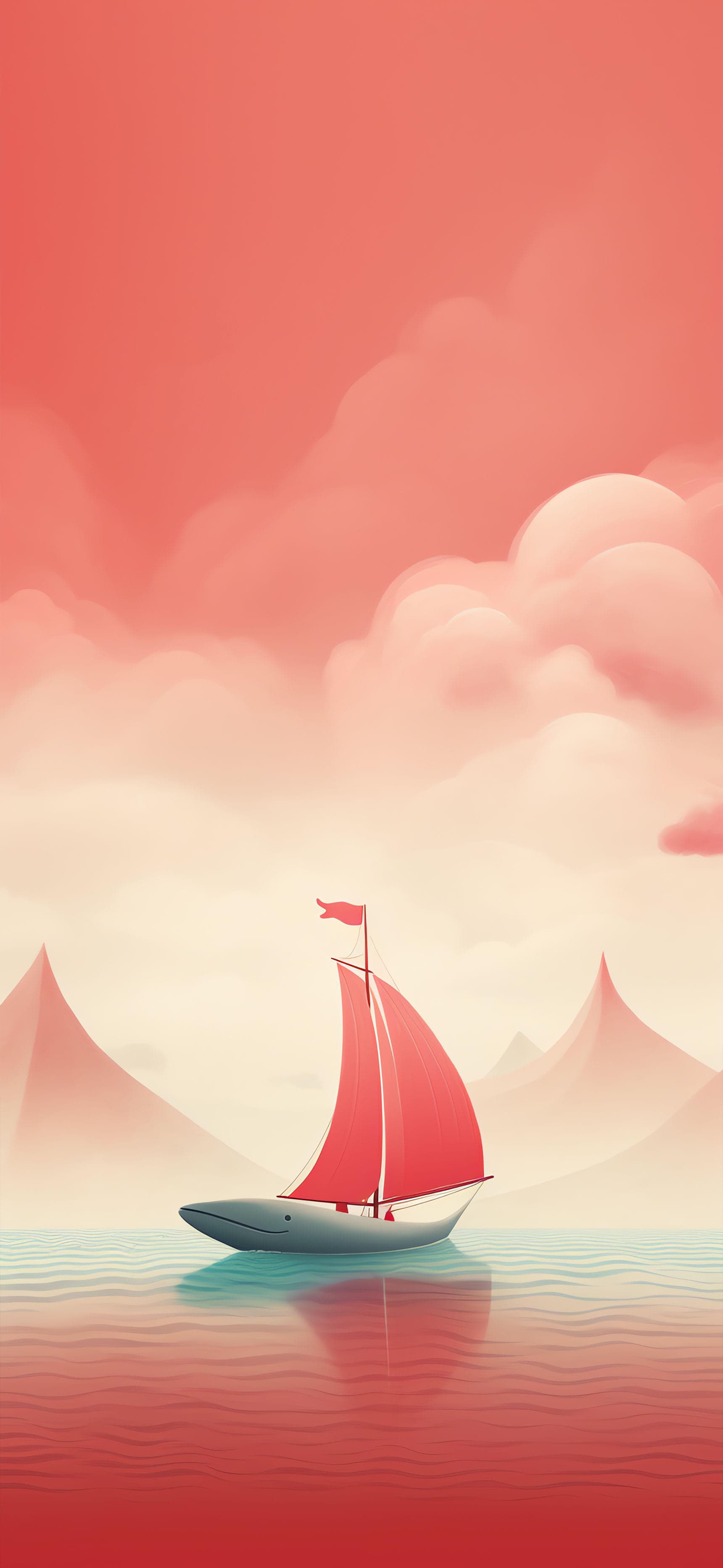 Whale Sailboat Hybrid - free phone wallpaper