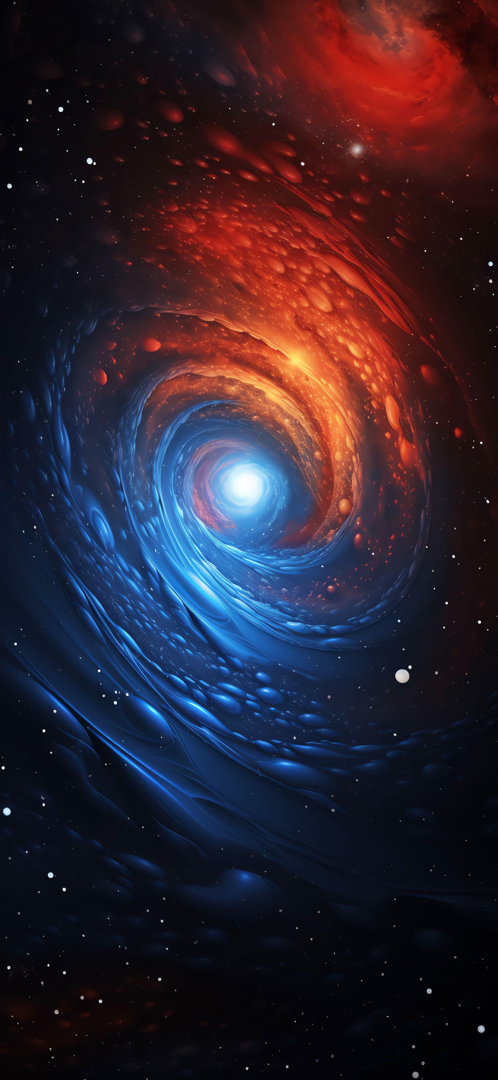 Fiery Space Vortex - free phone wallpaper