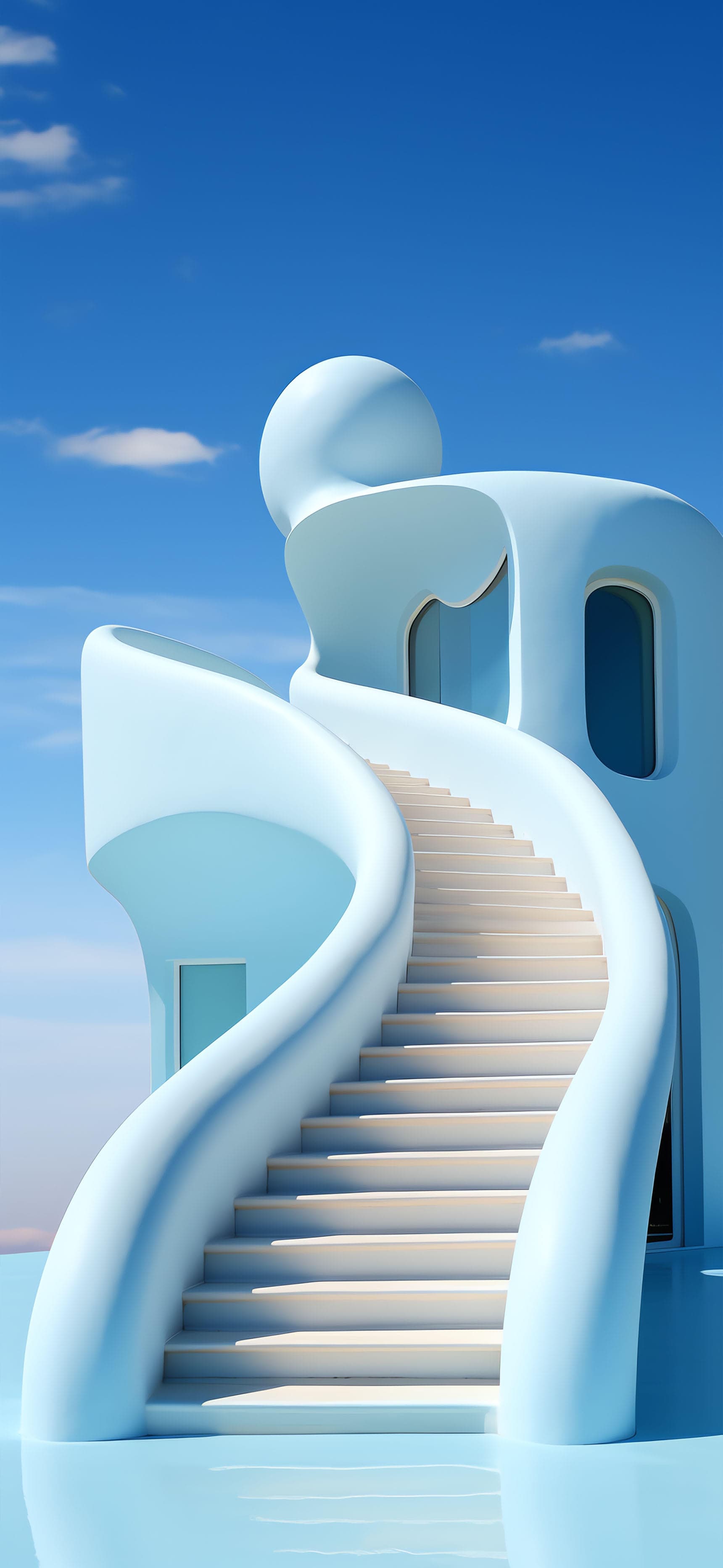 Sculpted Stairway Dream - free phone wallpaper