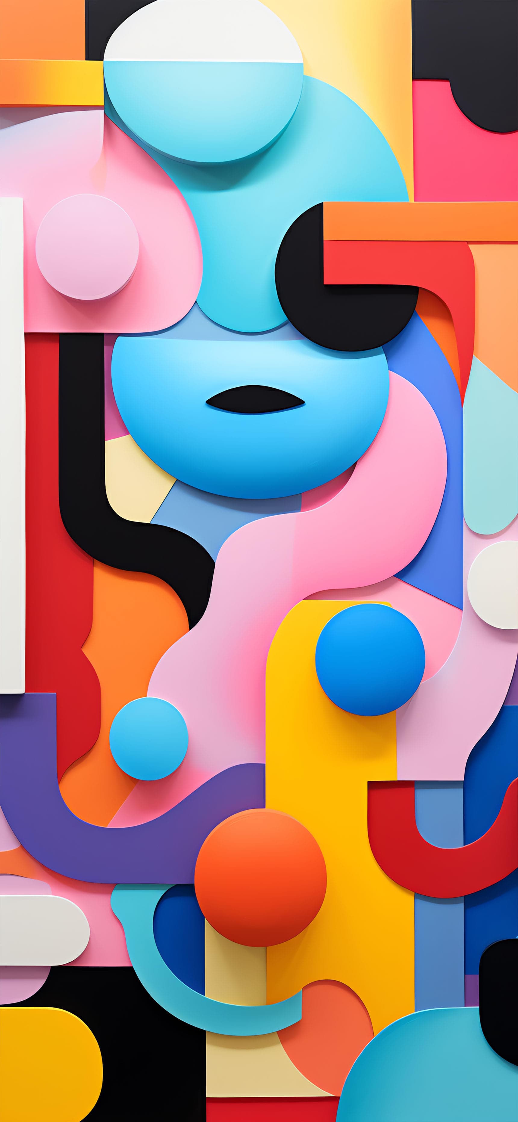 Abstract Color Shapes - free phone wallpaper