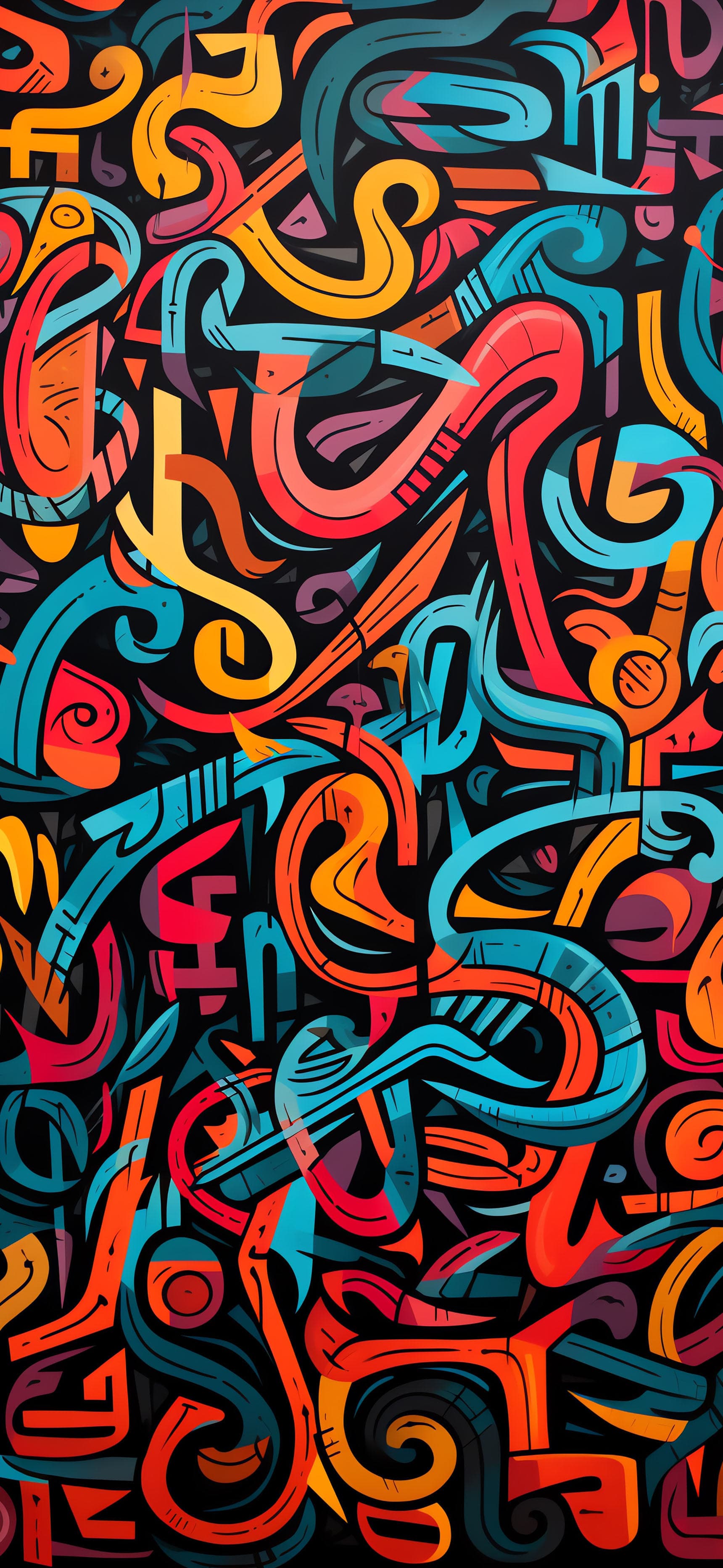 Graffiti Art Chaos - free phone wallpaper