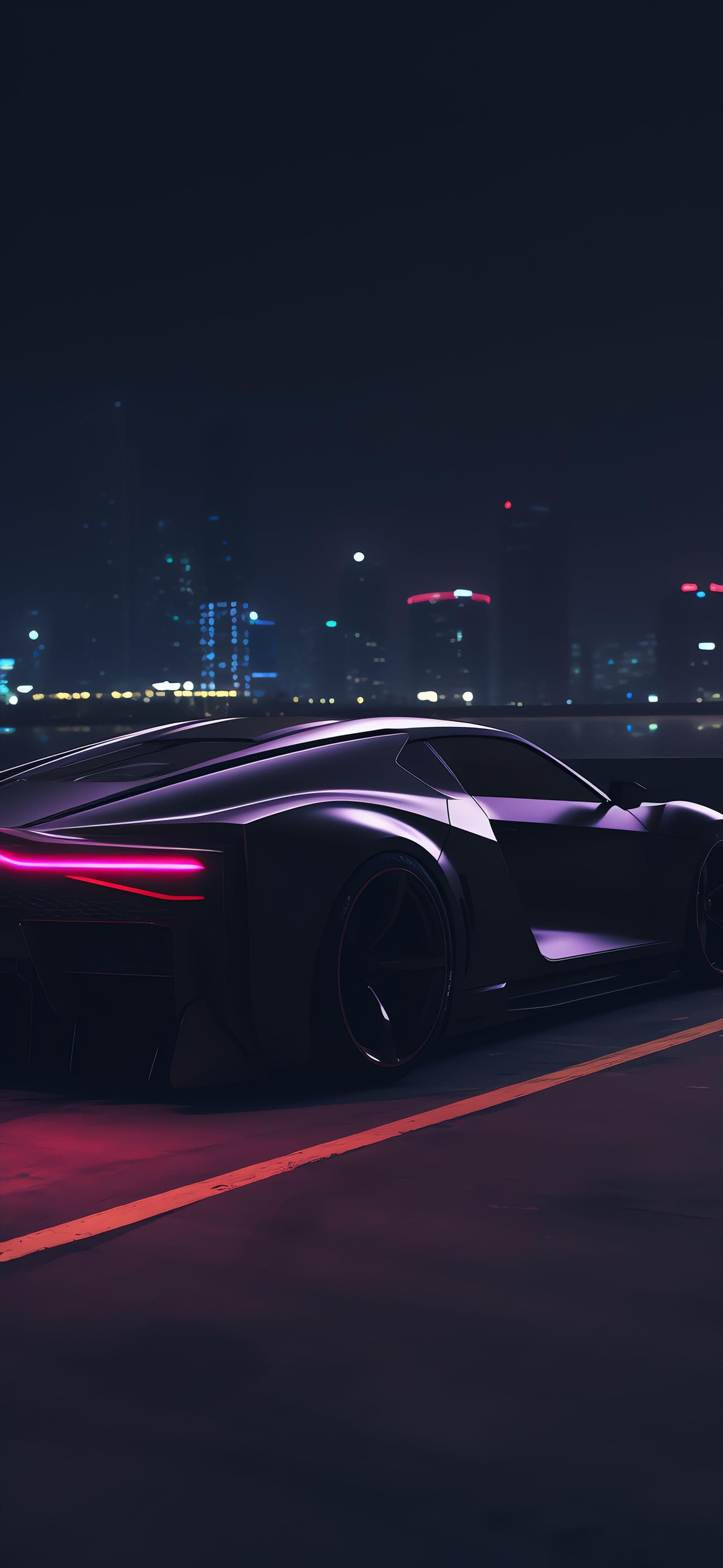 Neon City Cruiser - free phone wallpaper