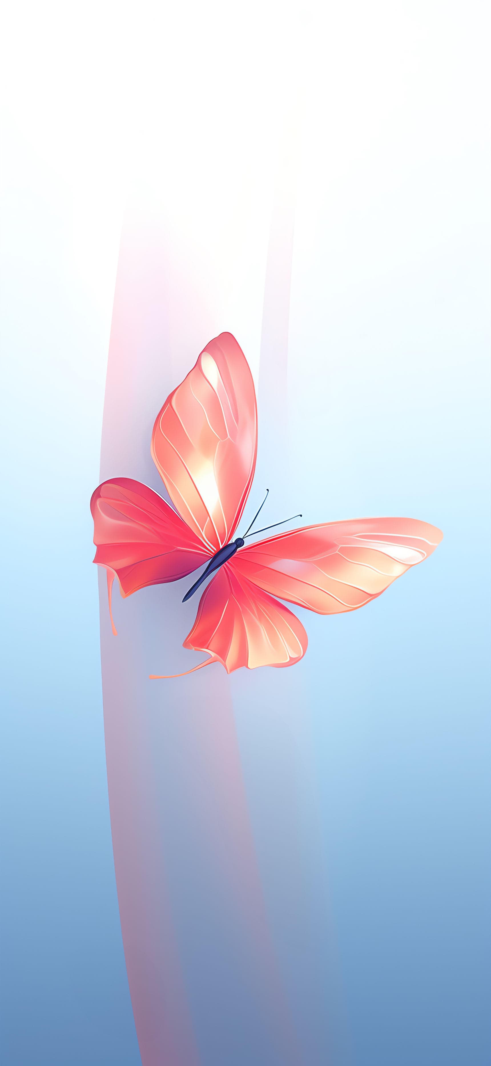 Peach Winged - free phone wallpaper