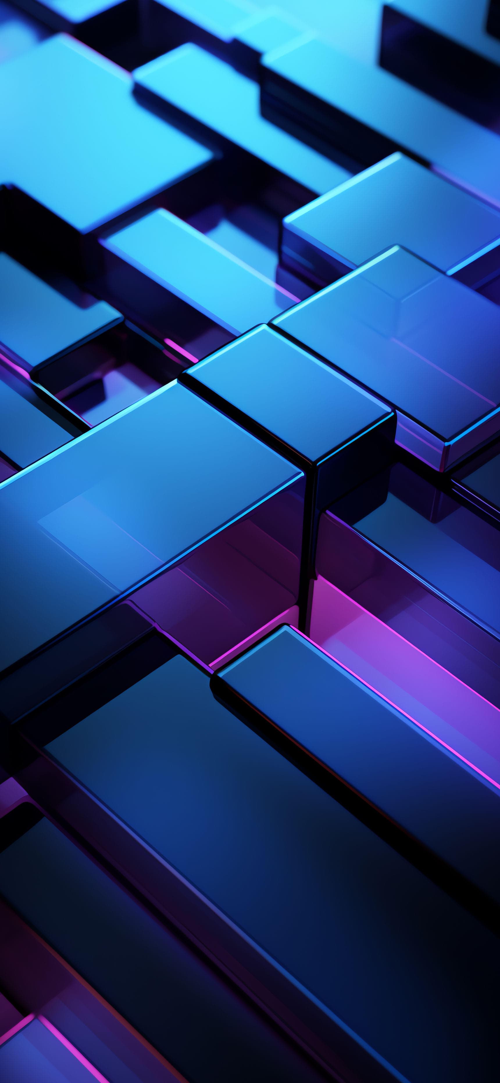 Geometric Blue Layers - free phone wallpaper