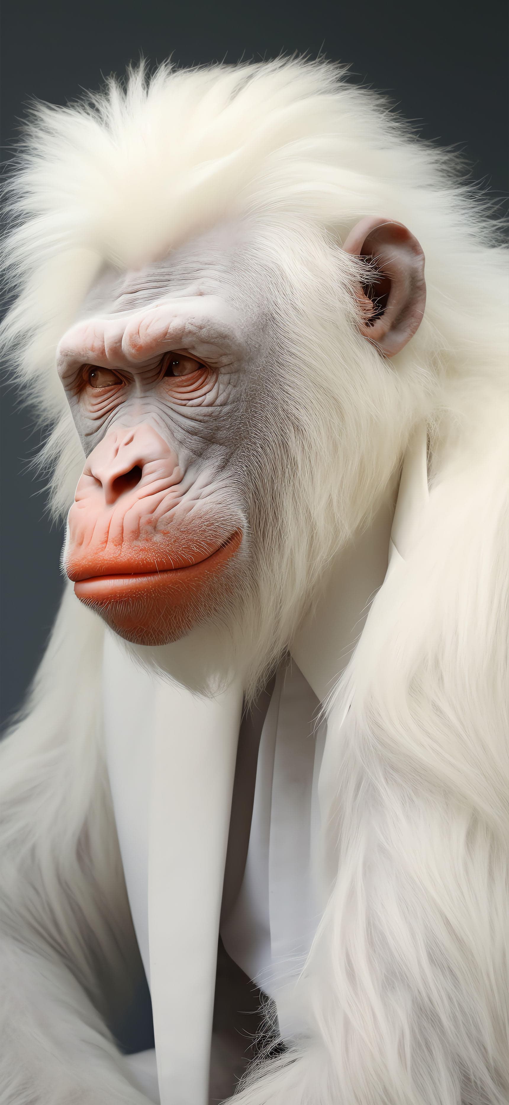 Thoughtful Gorilla Gaze - free phone wallpaper