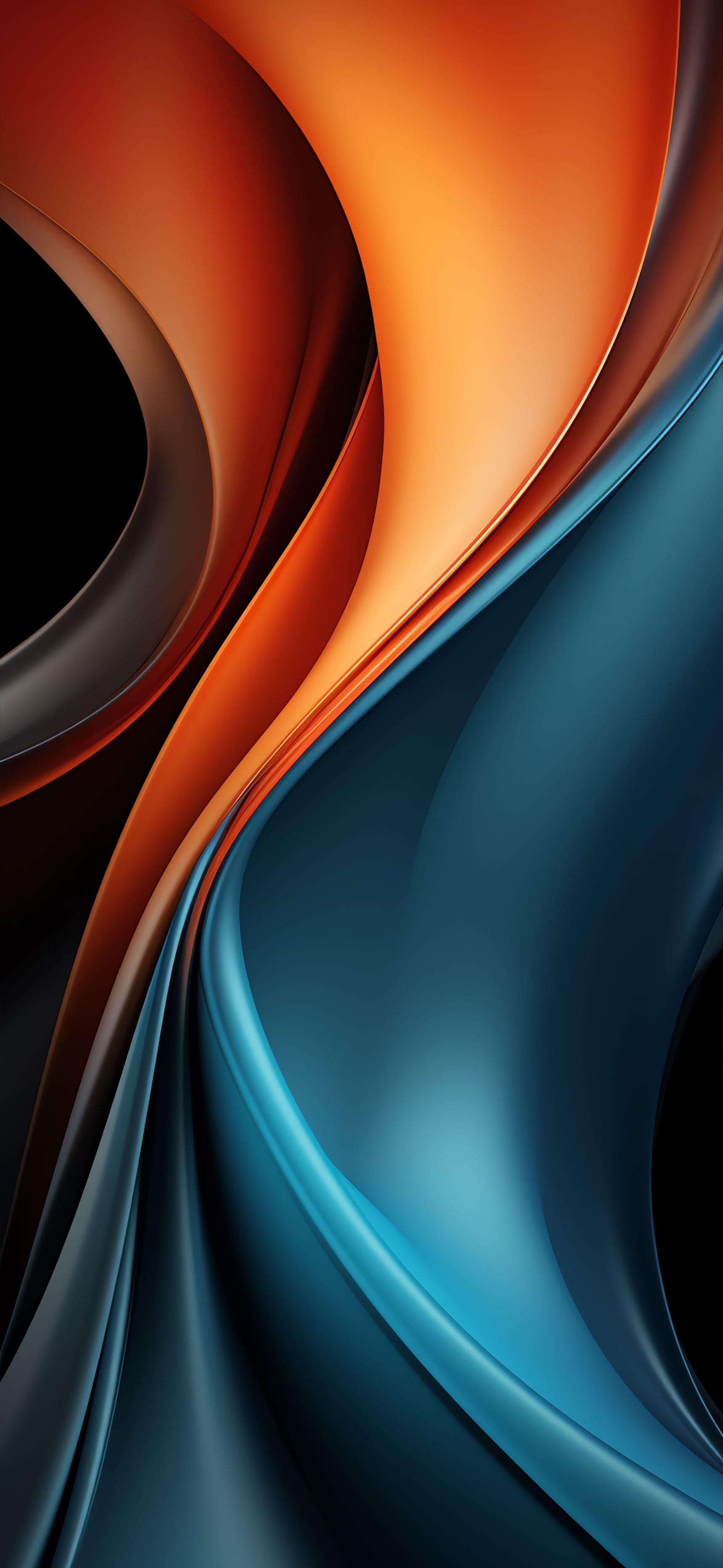Curved Color Flow - free phone wallpaper