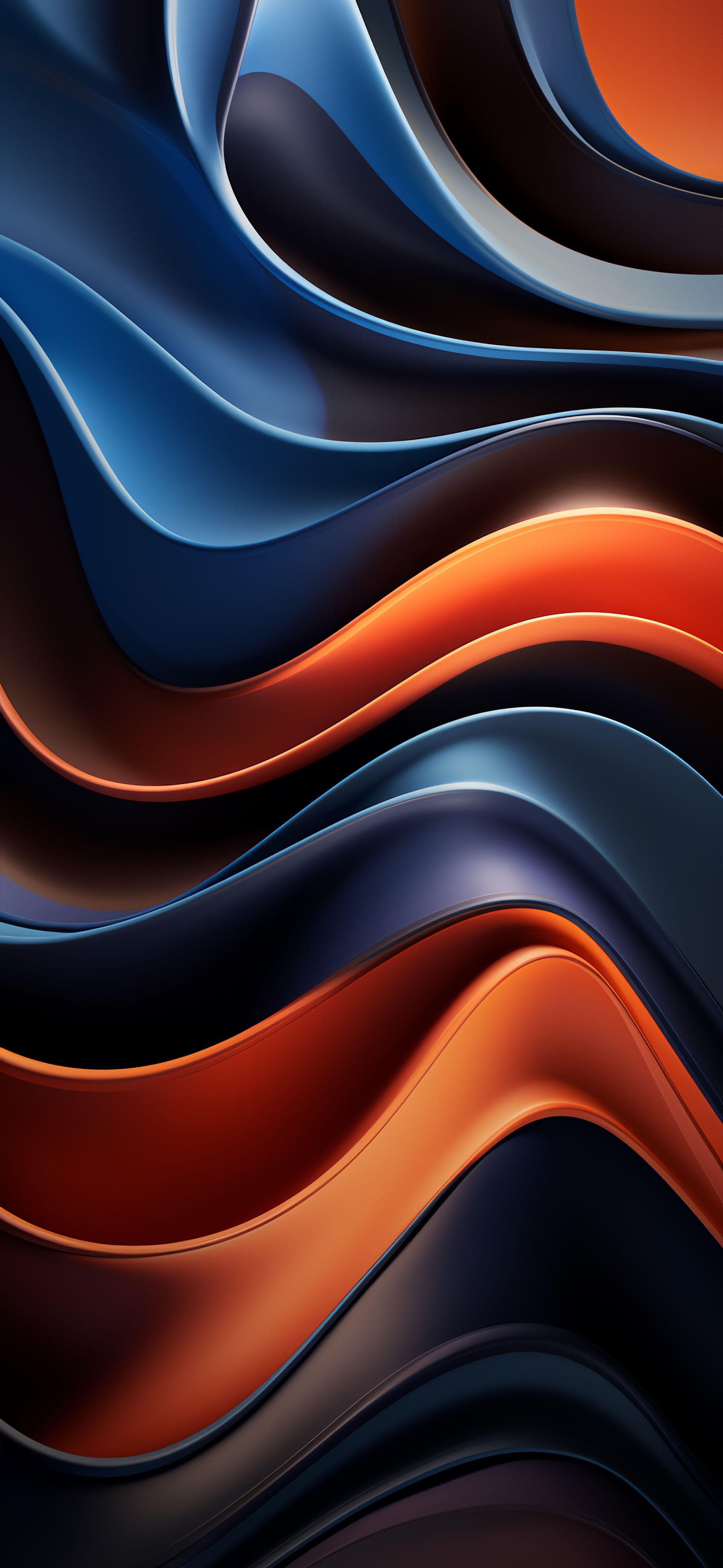Abstract Fluid Waves - free phone wallpaper