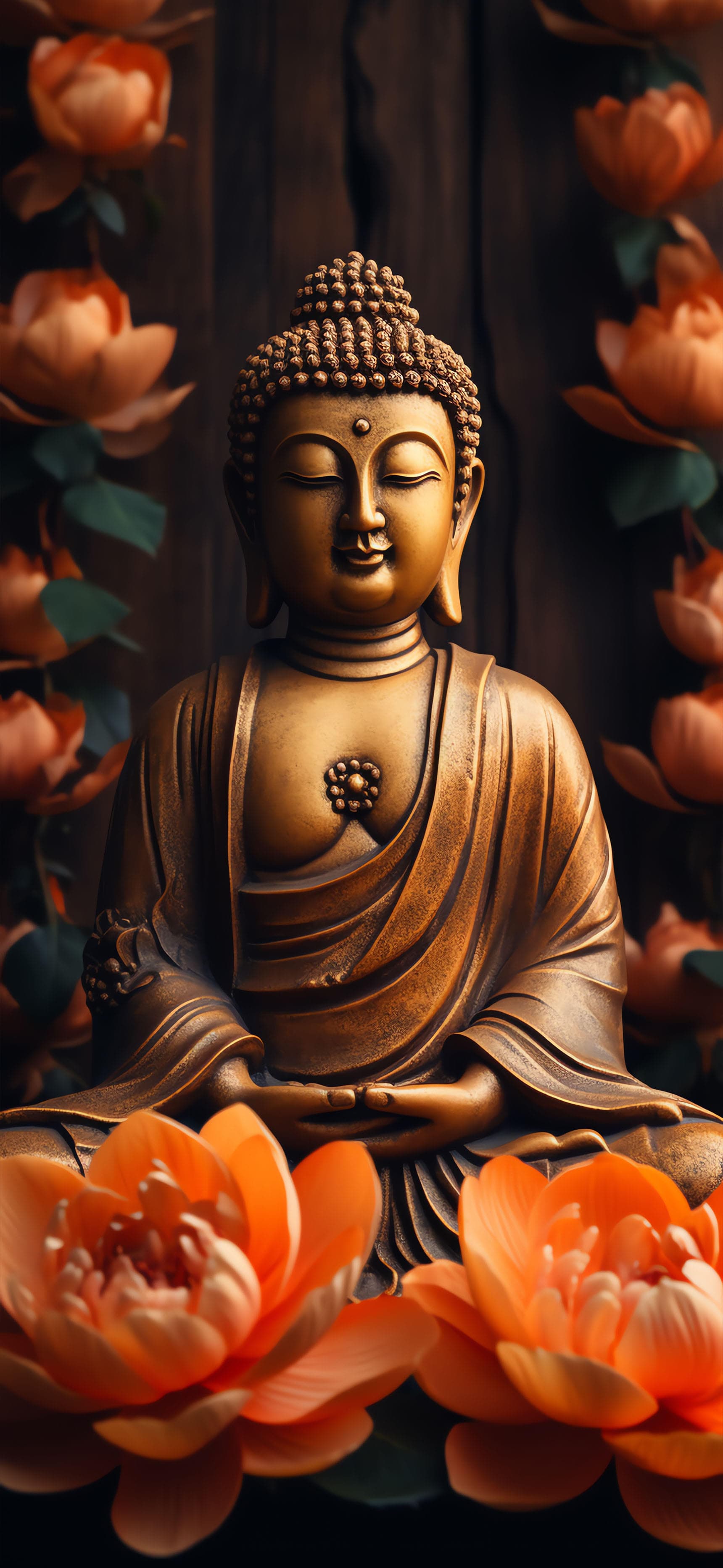 Golden Buddha - free phone wallpaper
