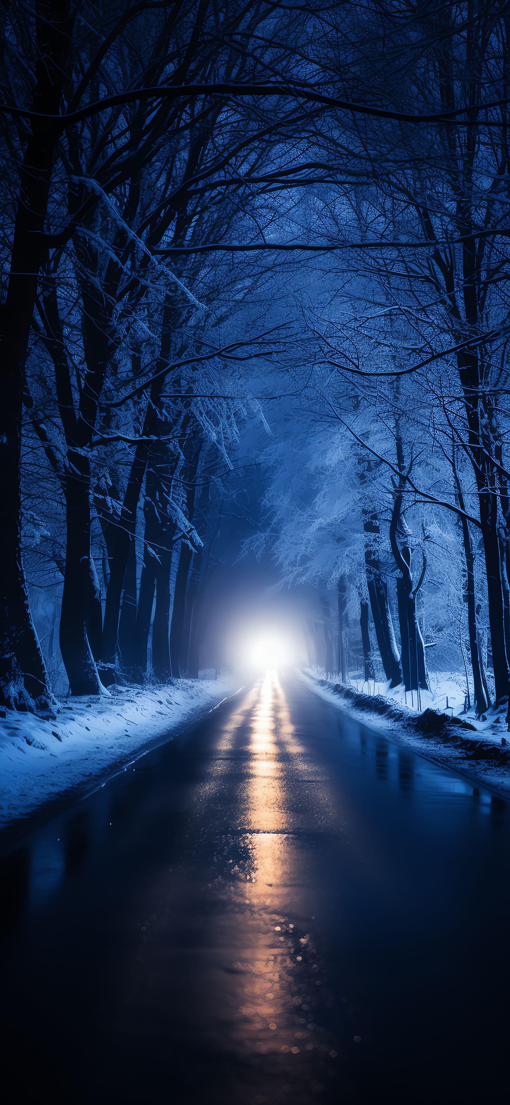 Icy Road - free phone wallpaper