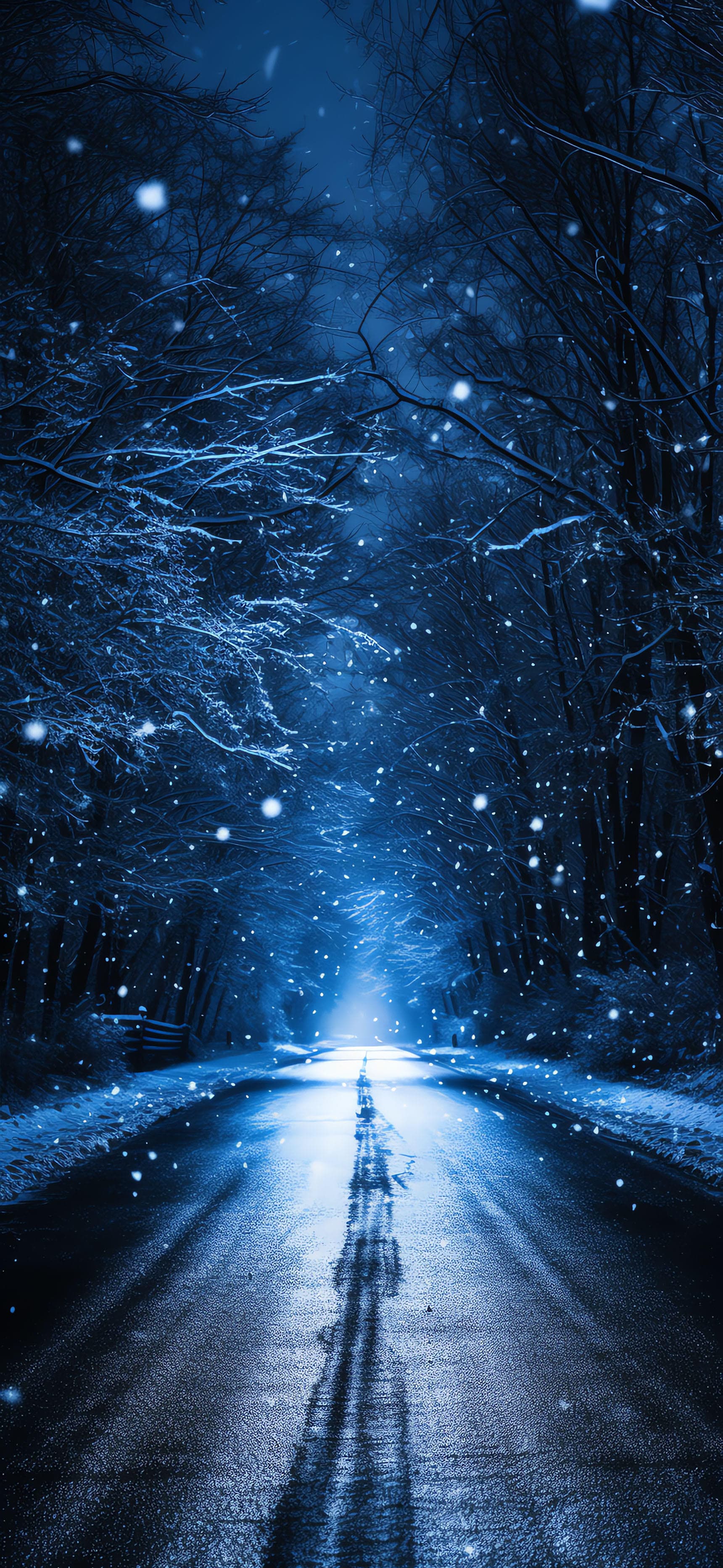 Winter Road - free phone wallpaper