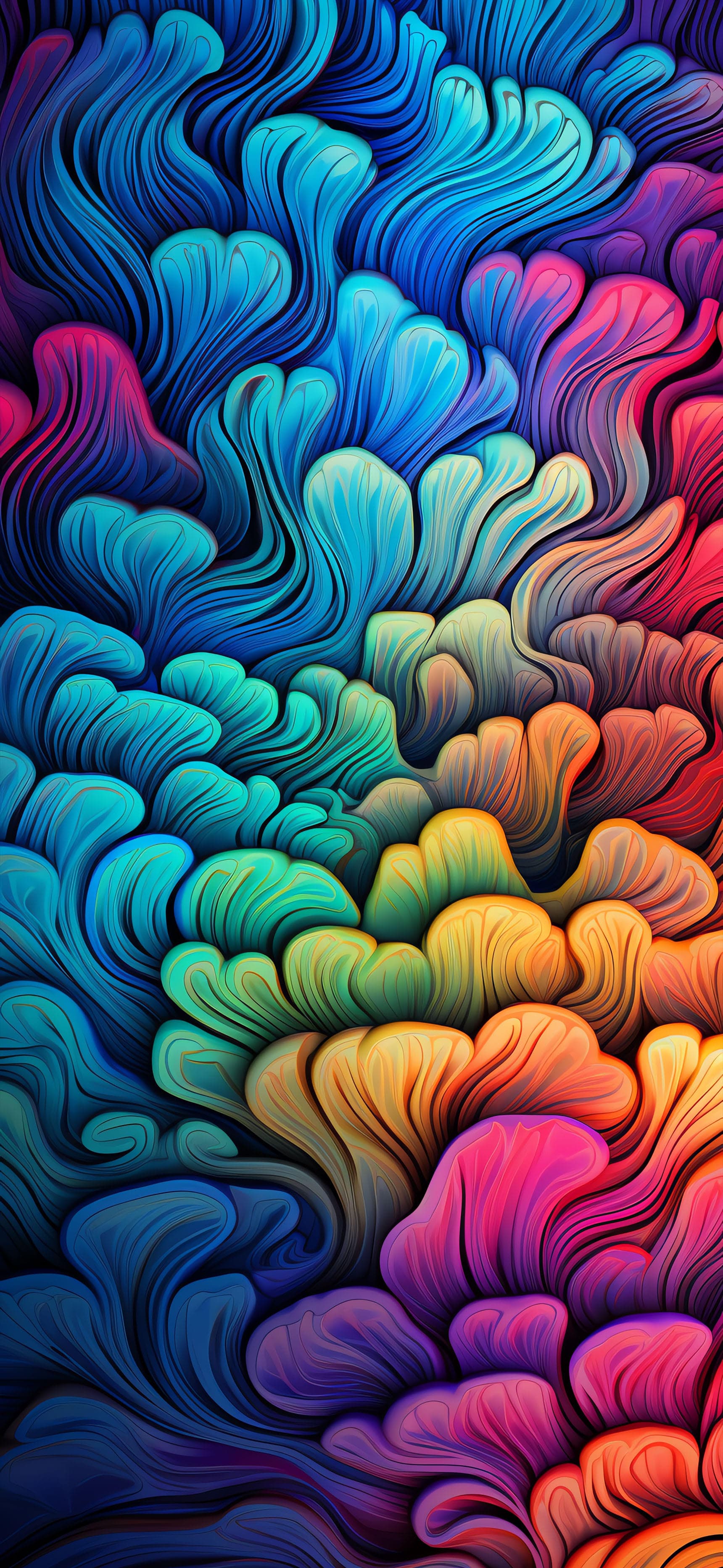 Vibrant Floral Texture - free phone wallpaper