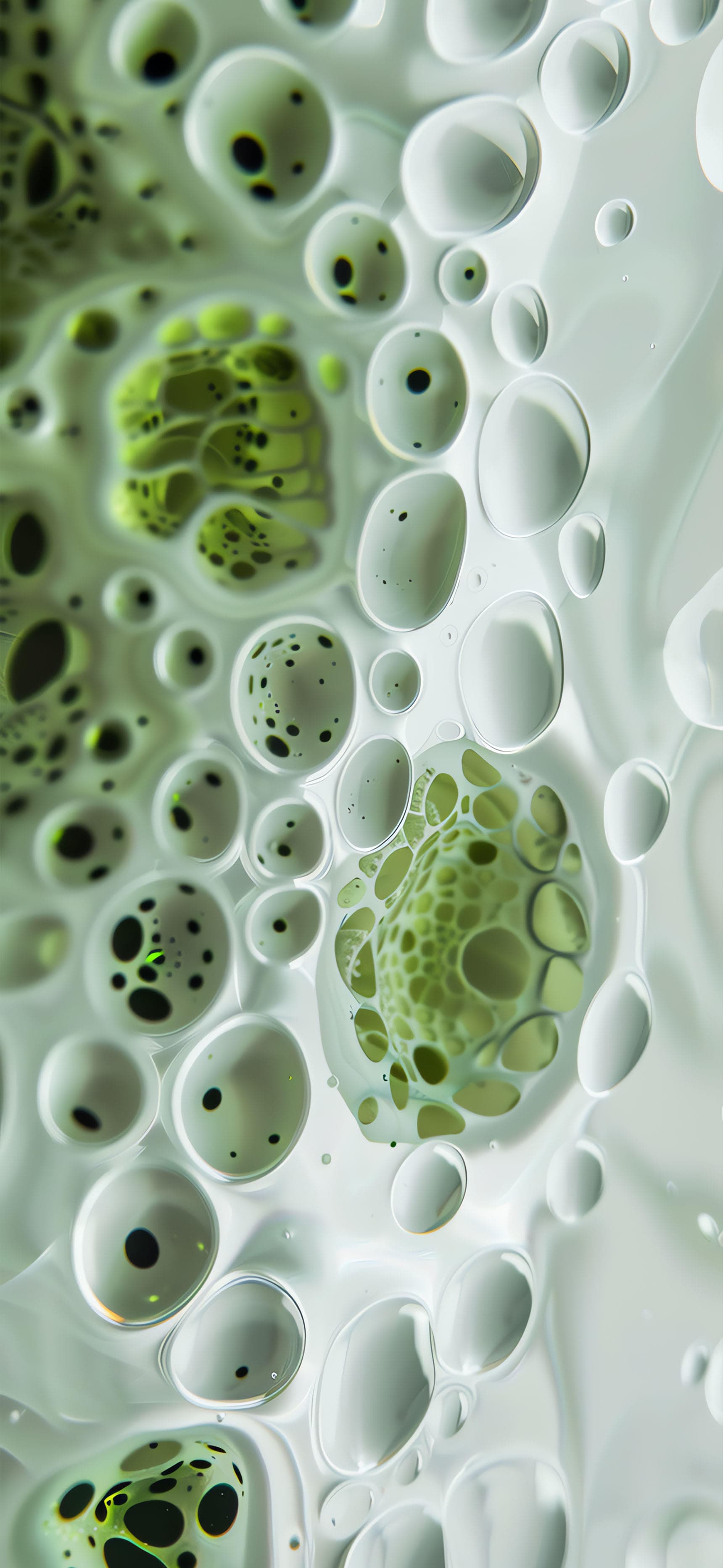 Microscopic Green World - free phone wallpaper