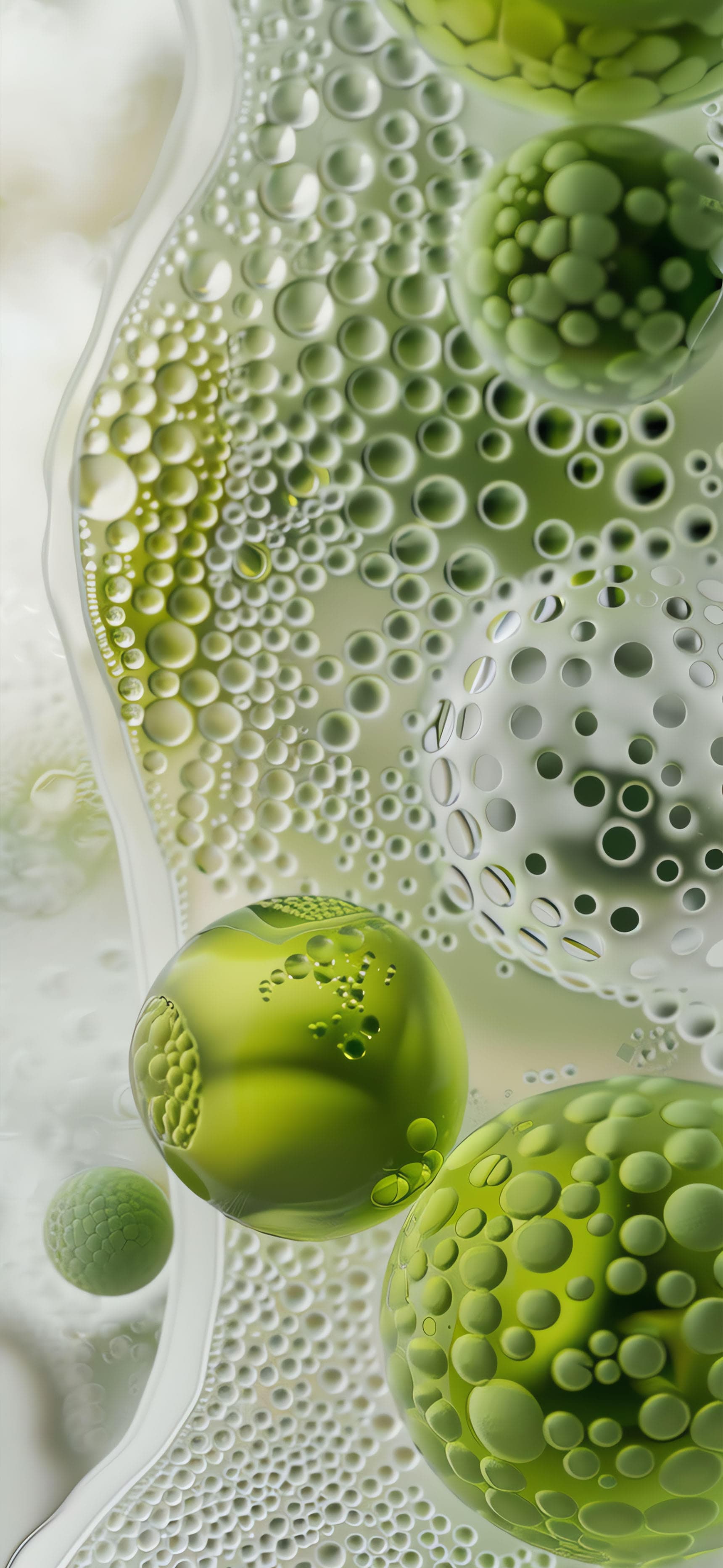 Green Cellular Structure - free phone wallpaper