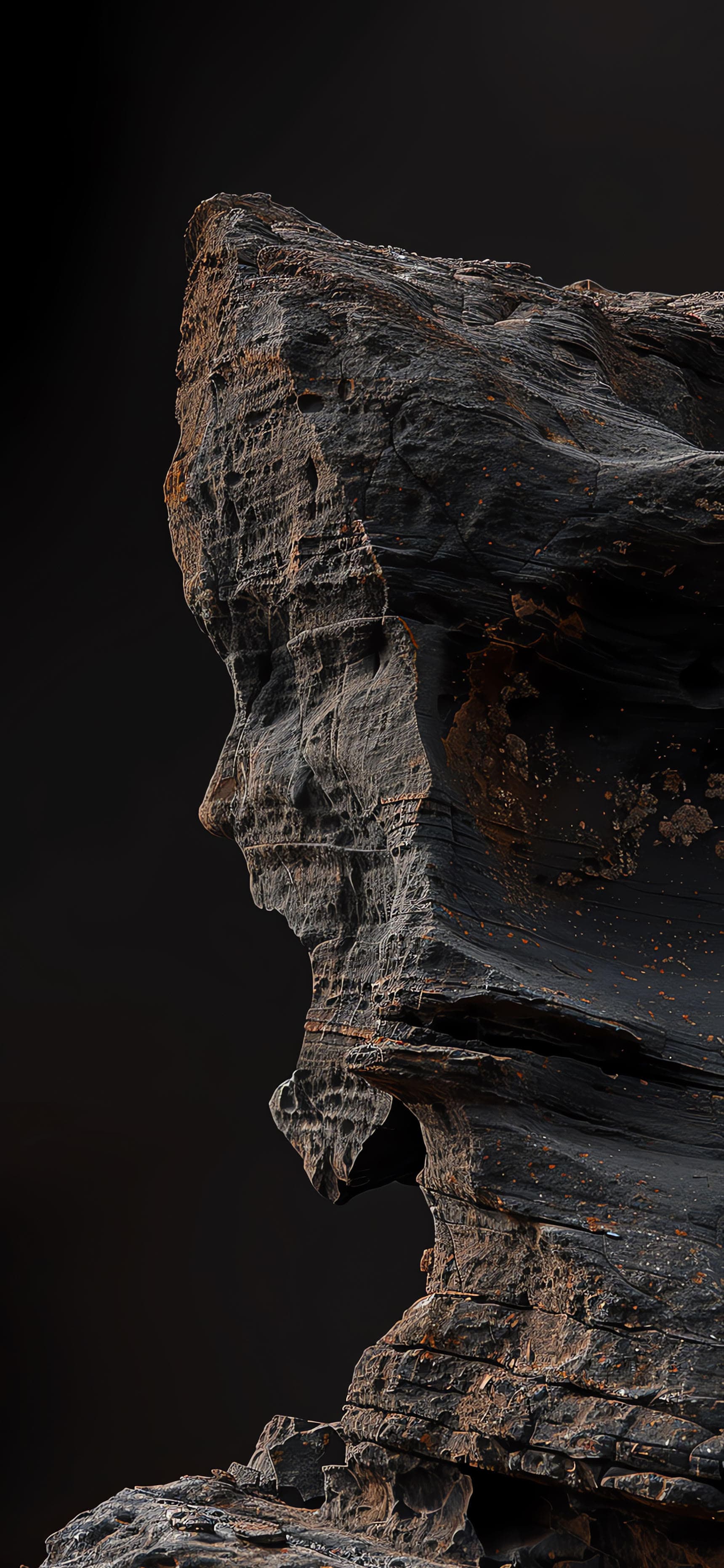 Stone Face Profile - free phone wallpaper