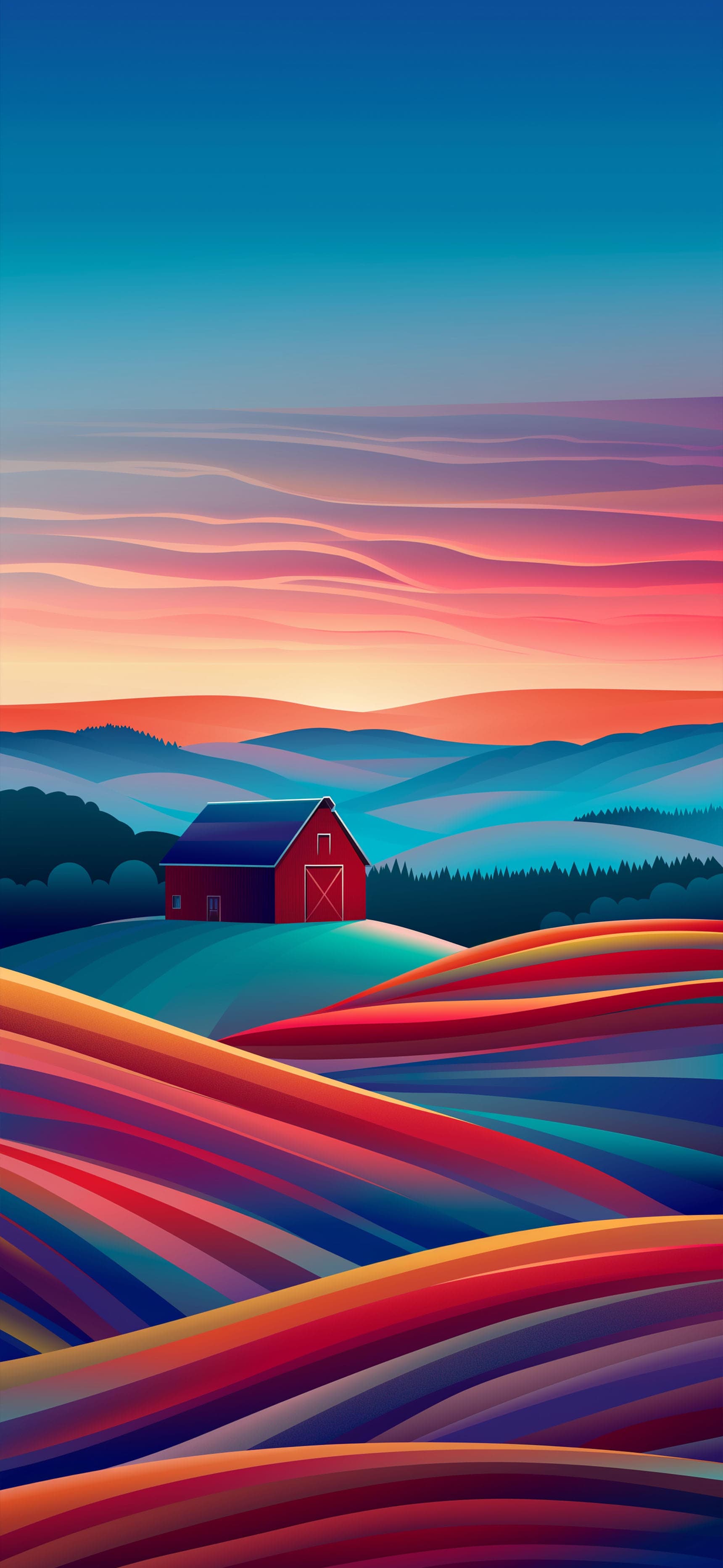 Vibrant Rural Vista - free phone wallpaper