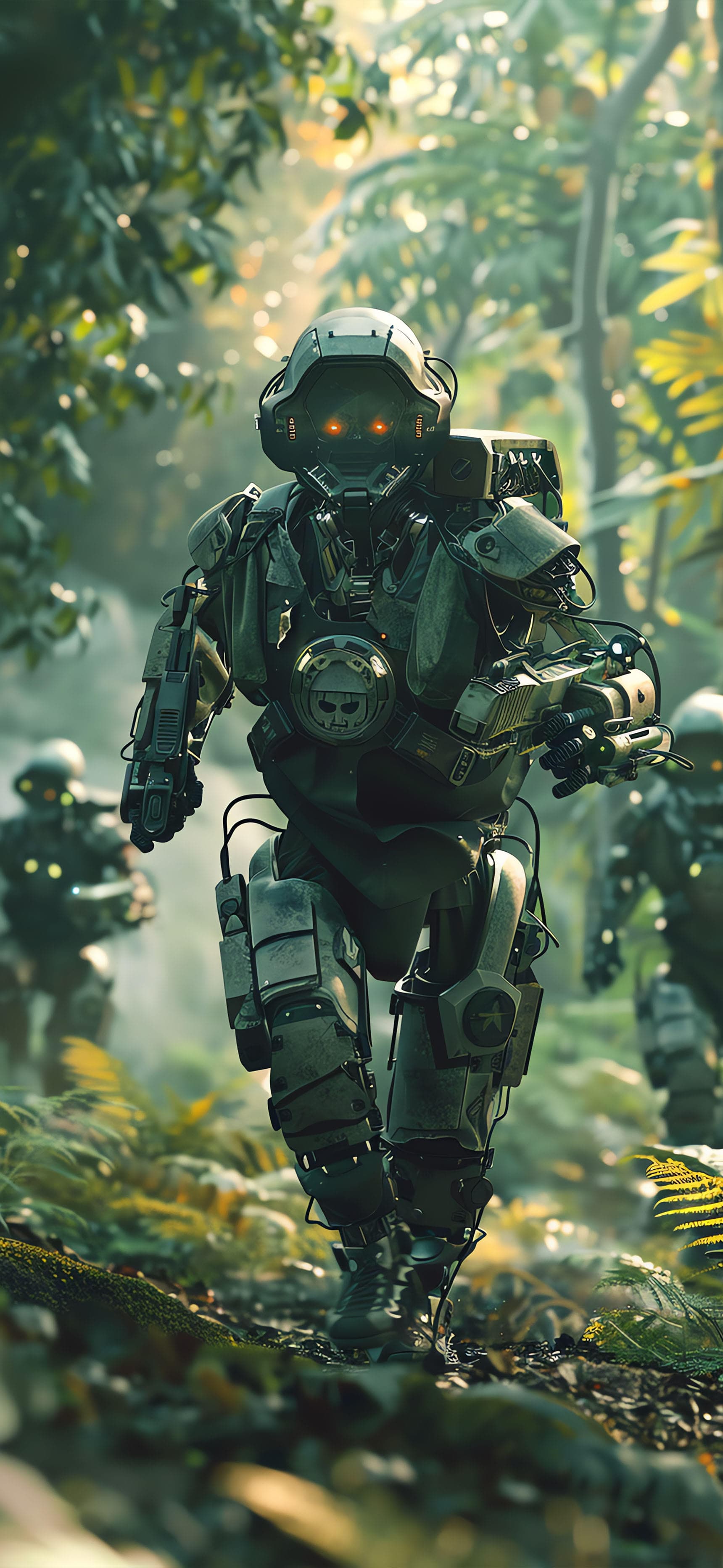 Robotic Forest Patrol - free phone wallpaper
