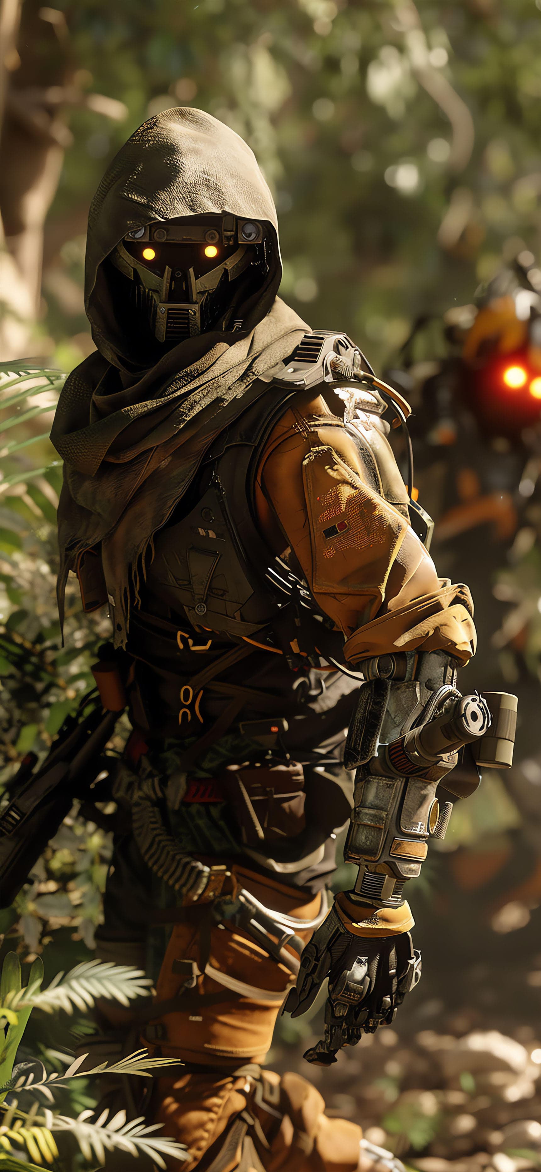 Jungle Robot Soldier - free phone wallpaper