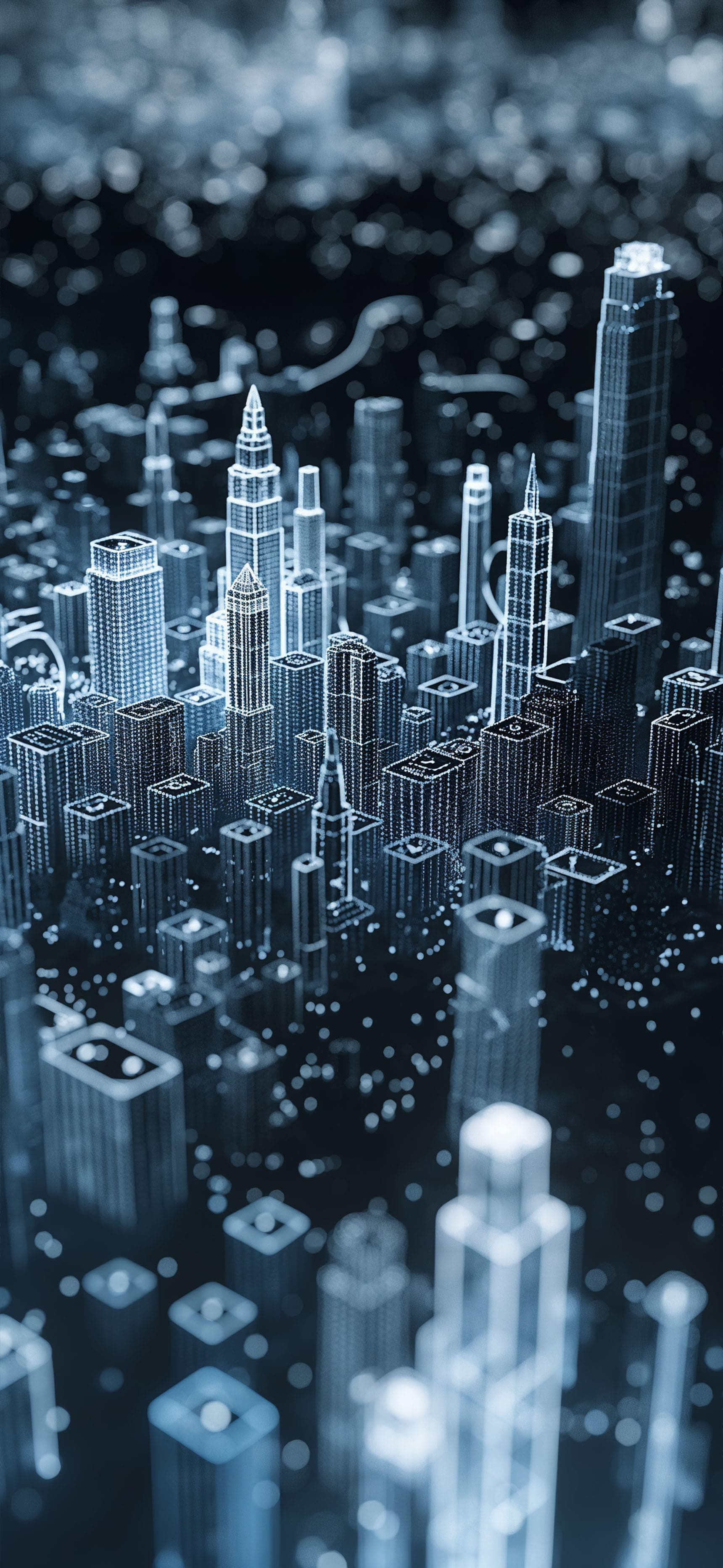 City Grid Blueprint - free phone wallpaper