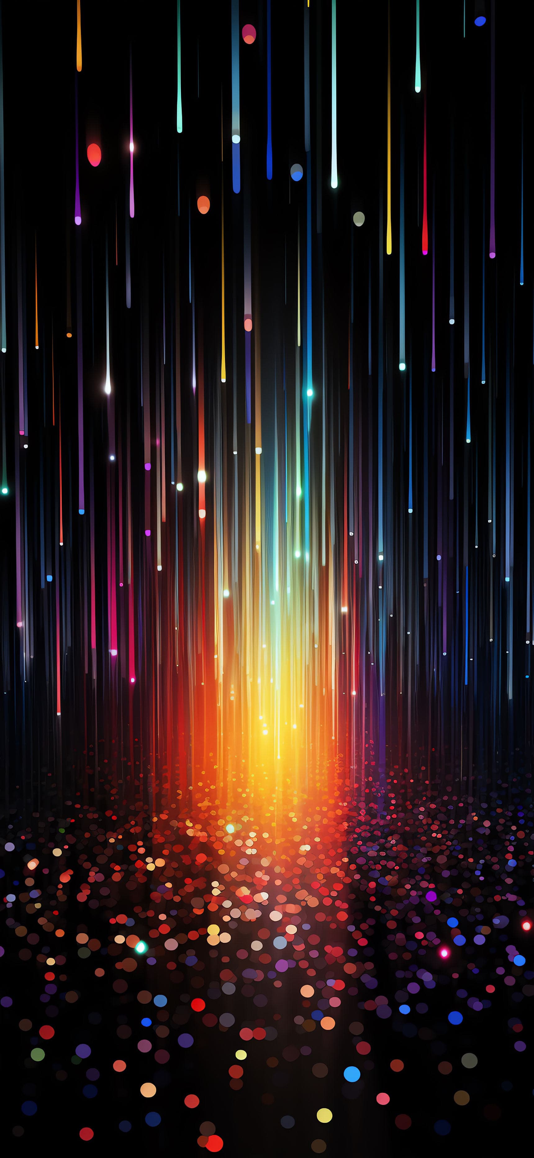 Falling Light Streaks - free phone wallpaper