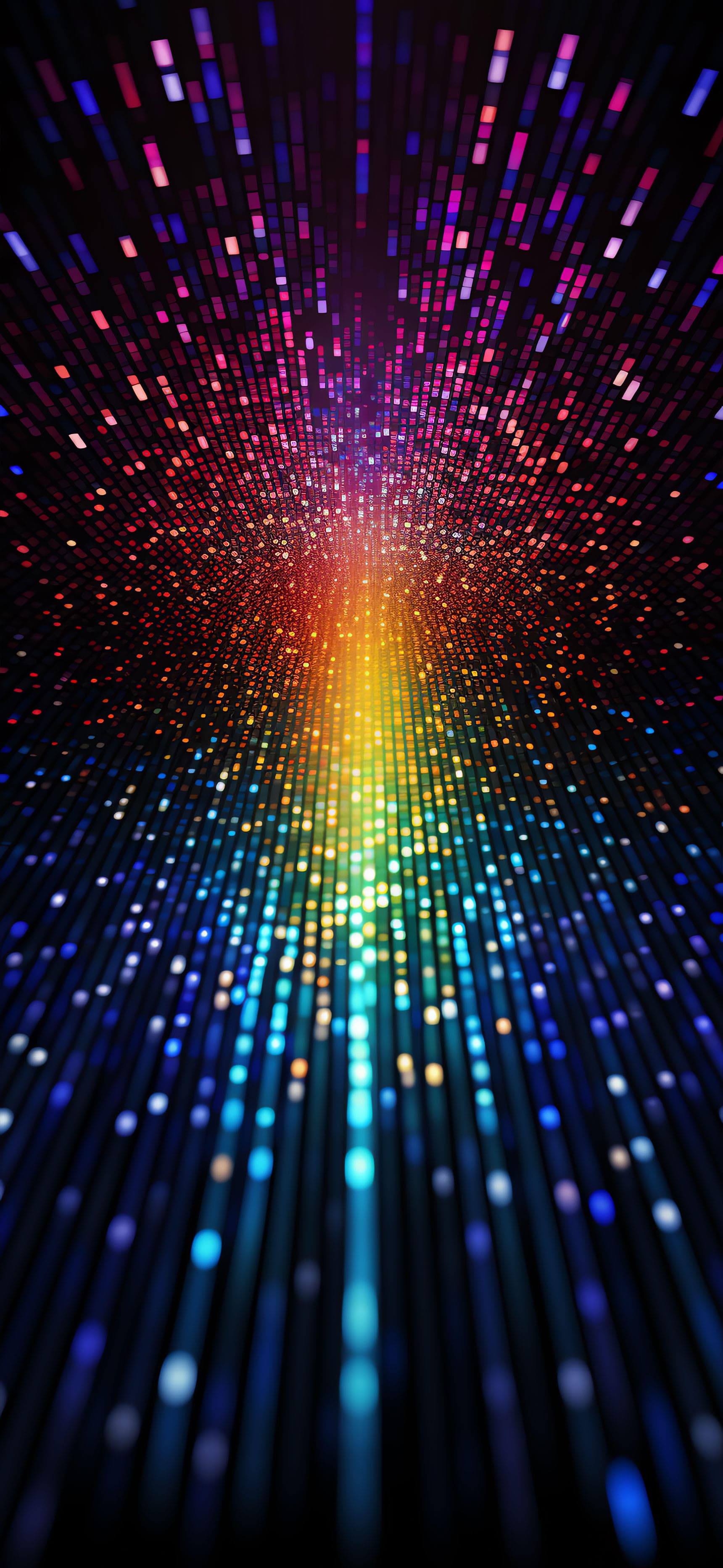 Cosmic Pixel Stream - free phone wallpaper