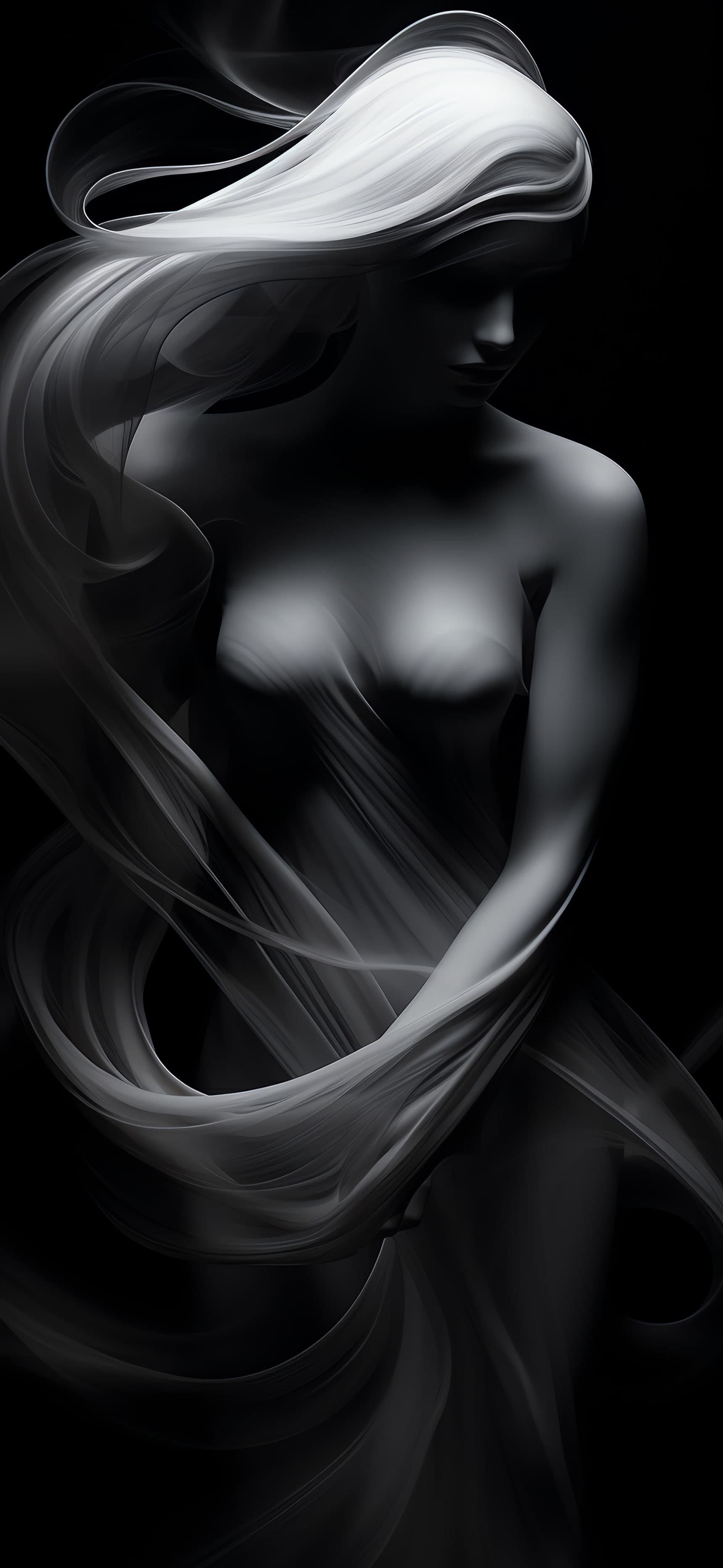Ethereal Woman Figure - free phone wallpaper