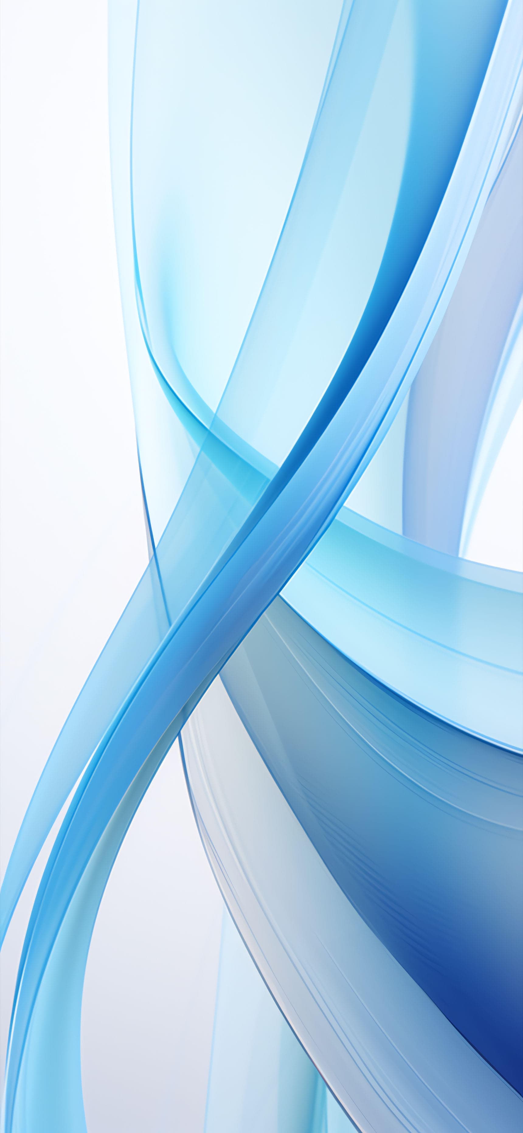 Azure Ribbon Flow - free phone wallpaper