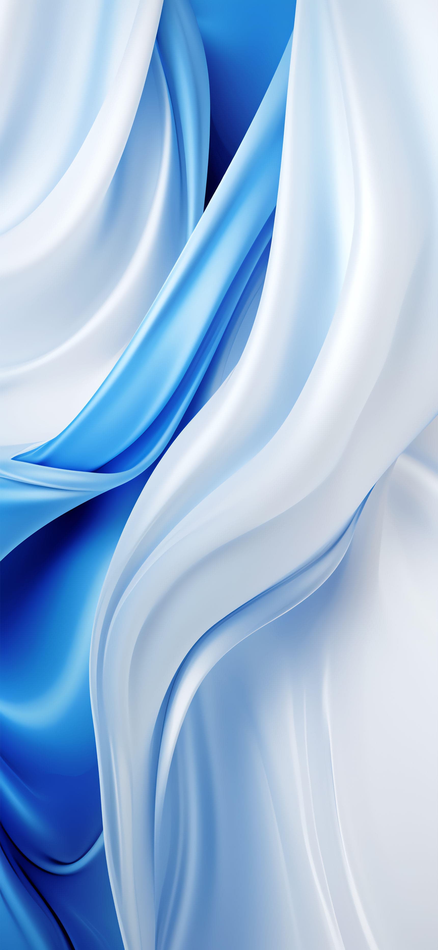 Silky Blue Waves - free phone wallpaper