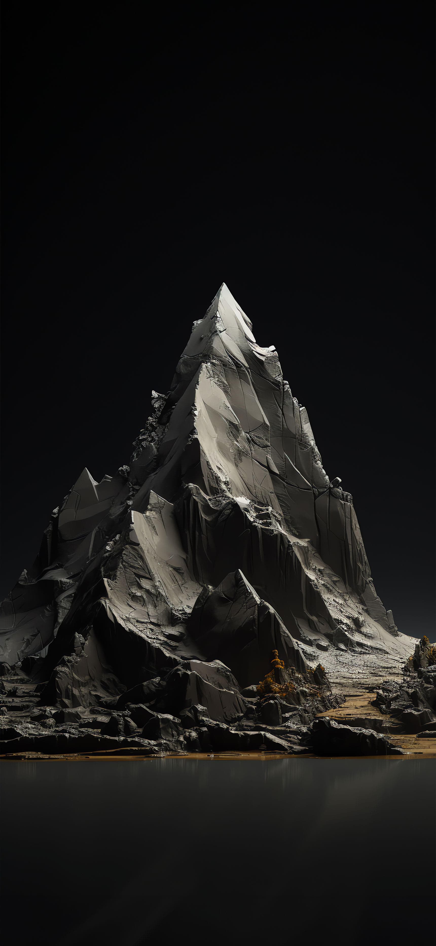 Minimalist Mountainscape Art - free phone wallpaper