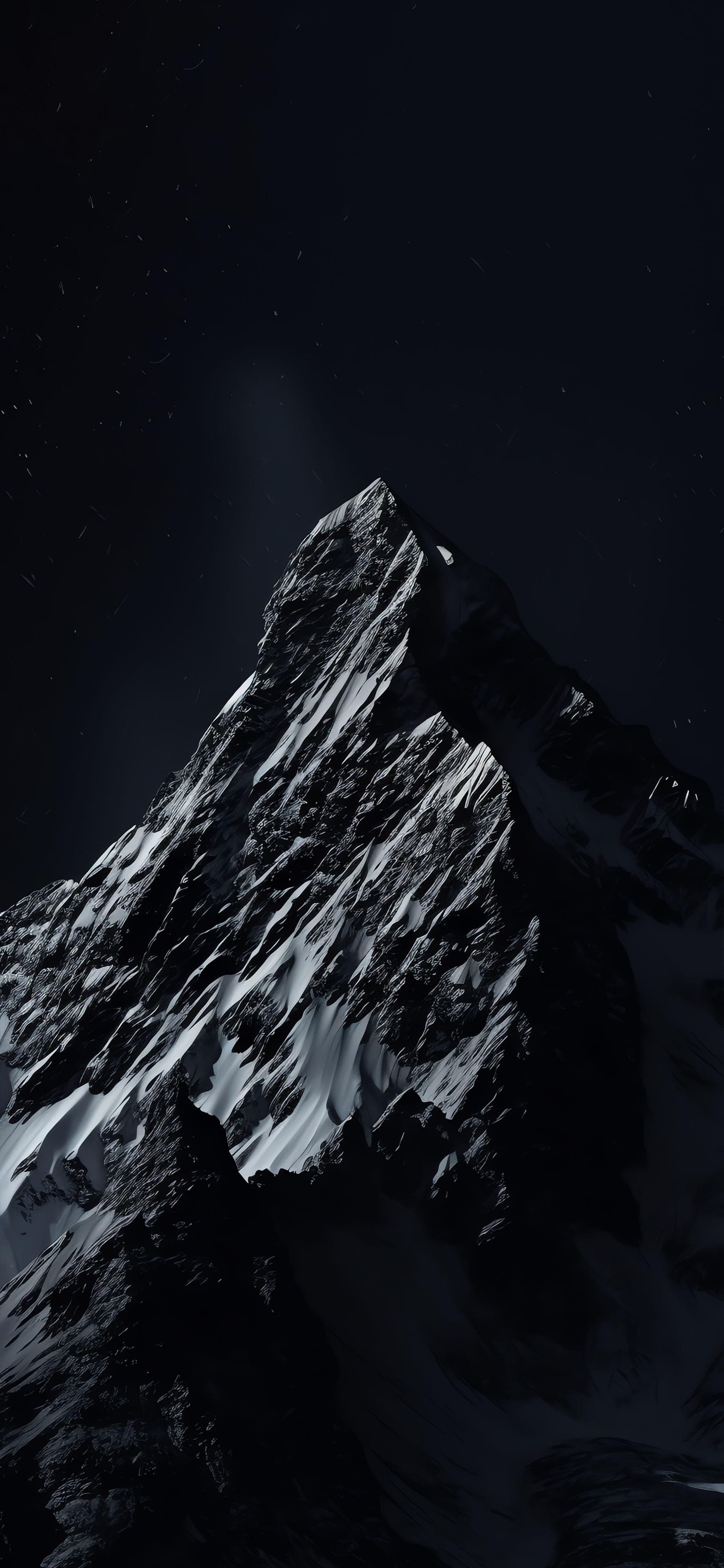 Snowy Mountain Night - free phone wallpaper