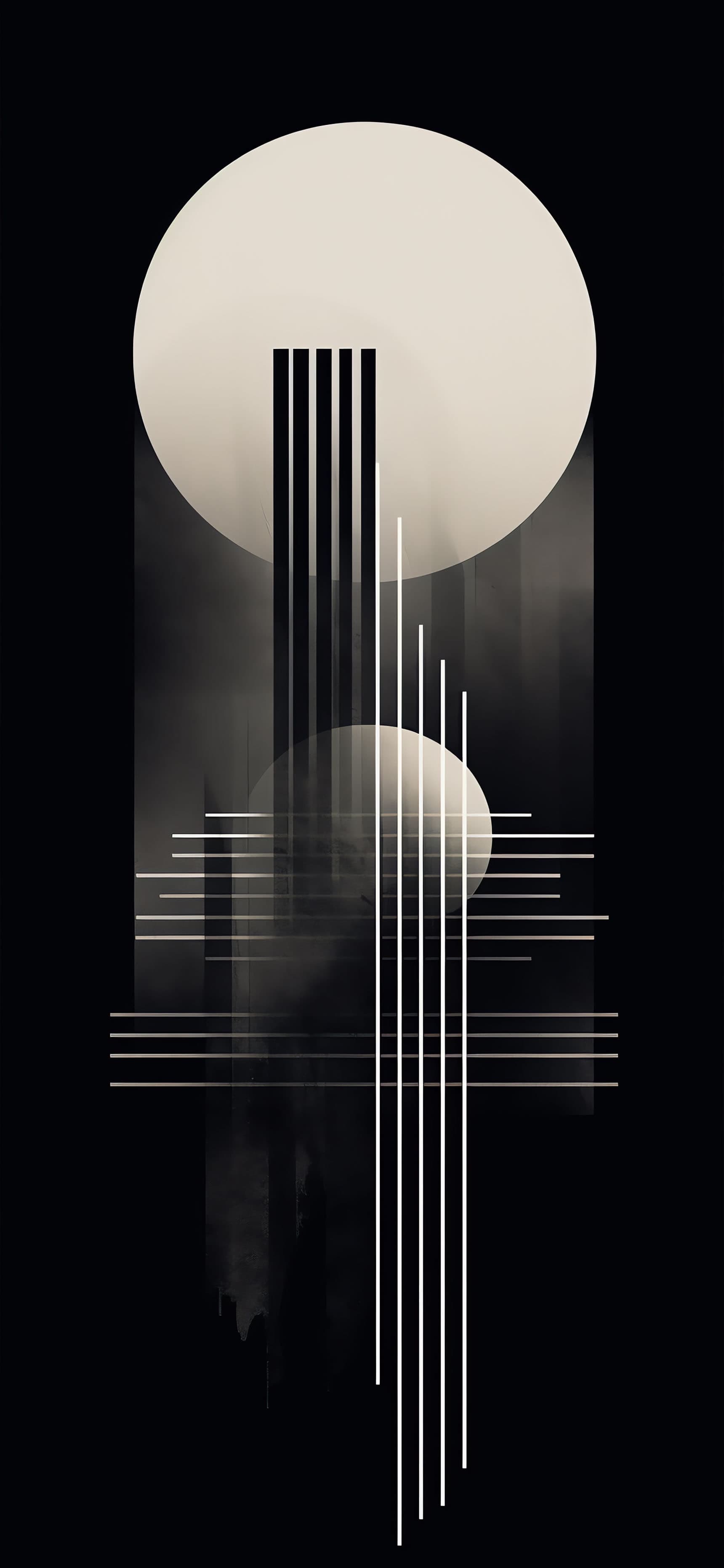 Abstract Lunar Pillars - free phone wallpaper
