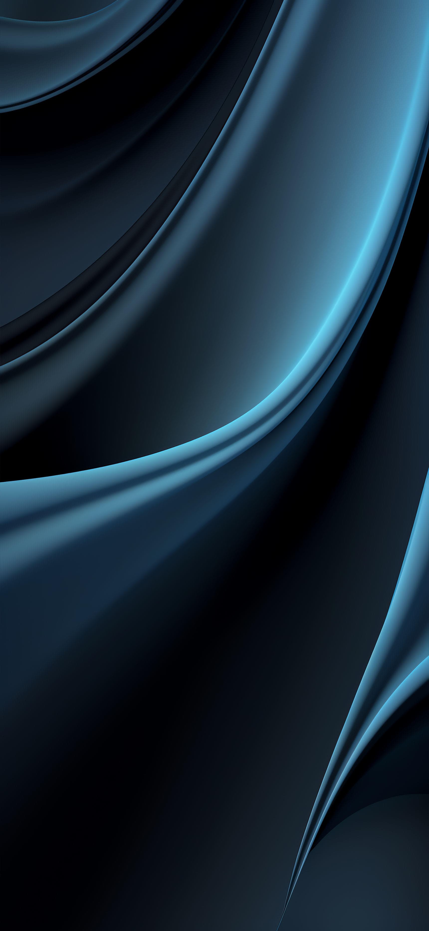 Teal Silk Flow - free phone wallpaper