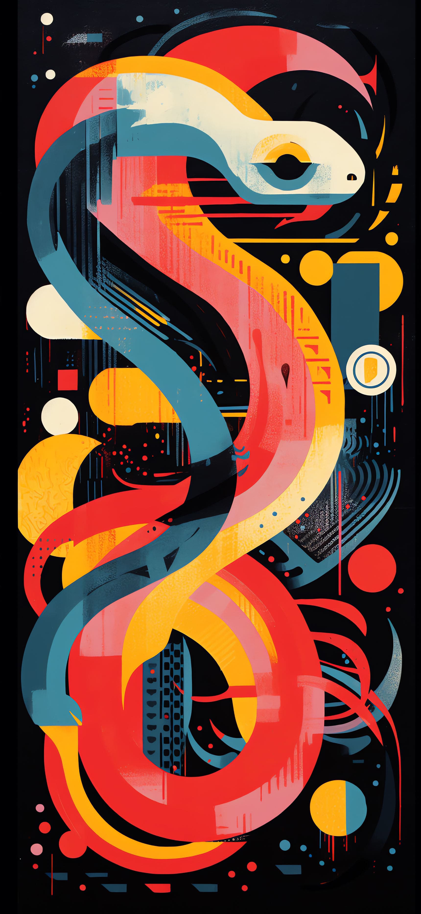 Abstract Serpent Design - free phone wallpaper