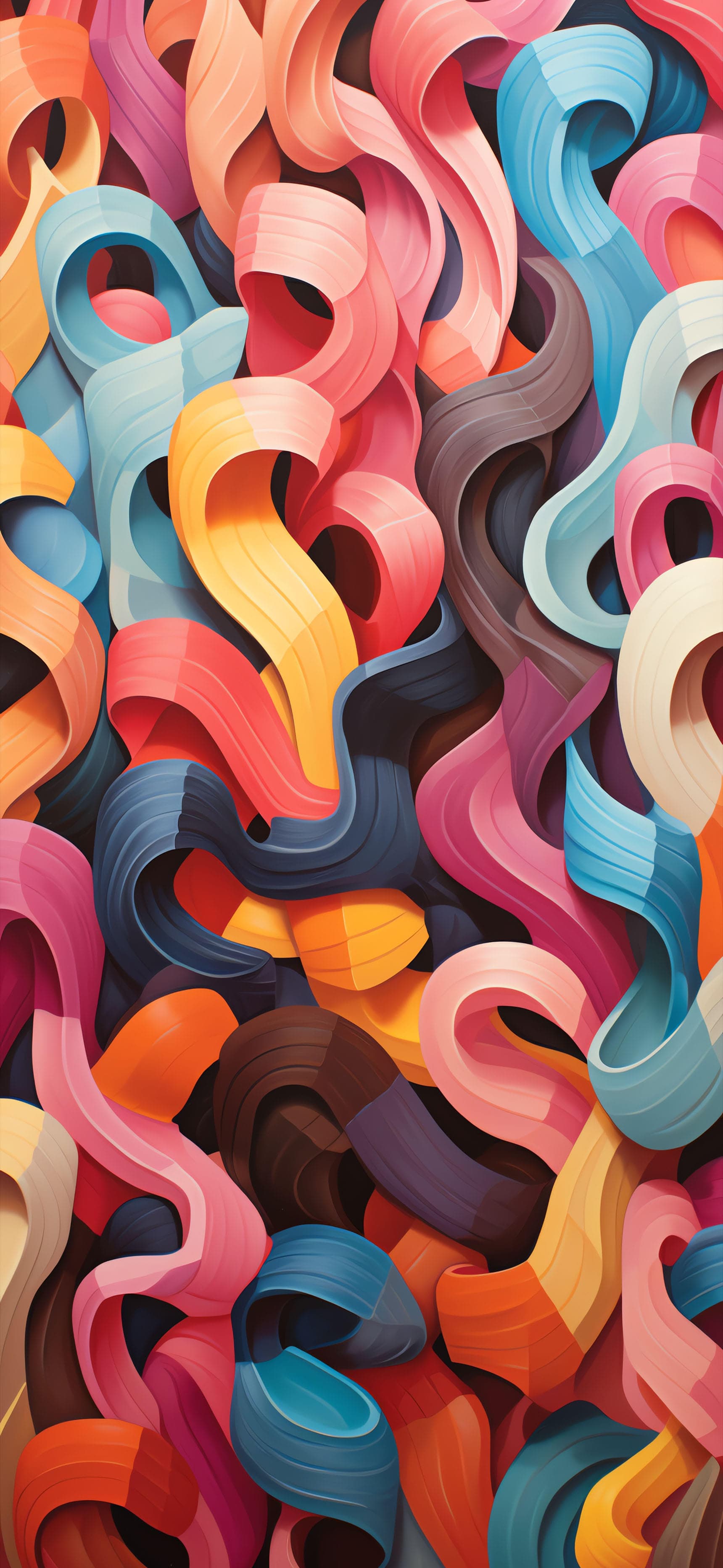 Ribbon Abstract Art - free phone wallpaper
